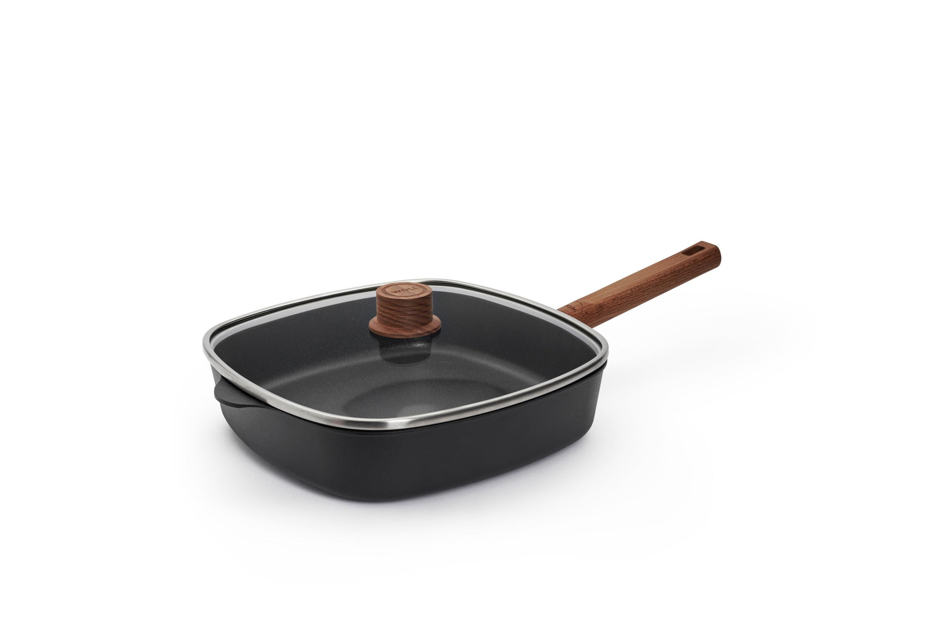 628WLCI-Q_Lid_3Quarter Eco Logic QXR Viereckpfanne mit Deckel, 2-tlg., 28 x 28 cm