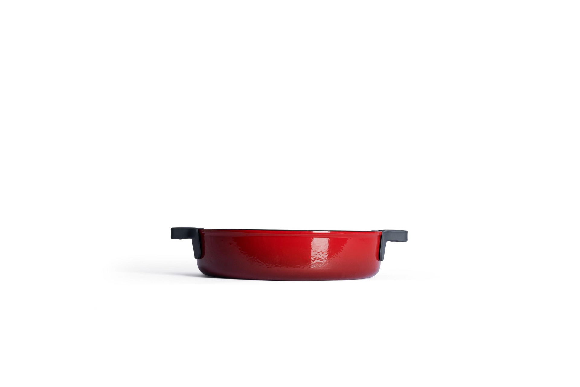 Iron Guss-Kasserolle mit Deckel Seitenansicht | Alle Herdarten inkl. Induktion | Chili Red | 28cm