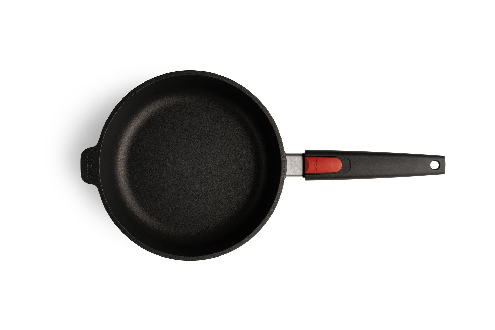 Nowo Titanium Guss-Hochrandpfanne Draufsicht | Stiel - Abnehmbar | Alle Herdarten inkl. Induktion | 24cm