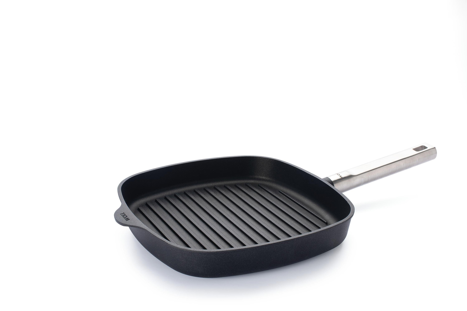 Logic XR Guss-Grillpfanne, viereckig, mit Rillen Logic XR Guss-Steakpfanne, viereckig, mit Rillen | Edelstahl - Fest | Alle Herdarten inkl. Induktion | 28x28cm