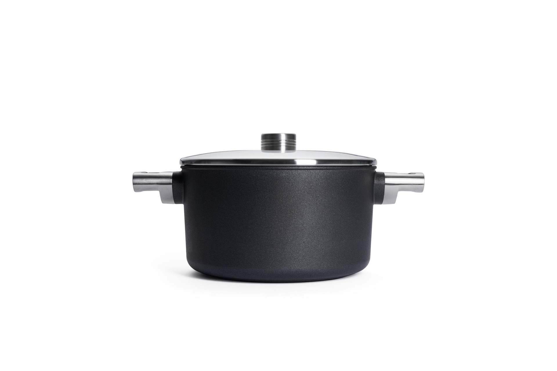 Logic XR Gusstopf, mit Deckel Logic XR Gusstopf, mit Deckel Seitenansicht | Edelstahl Griff | Alle Herdarten inkl. Induktion | 24cm