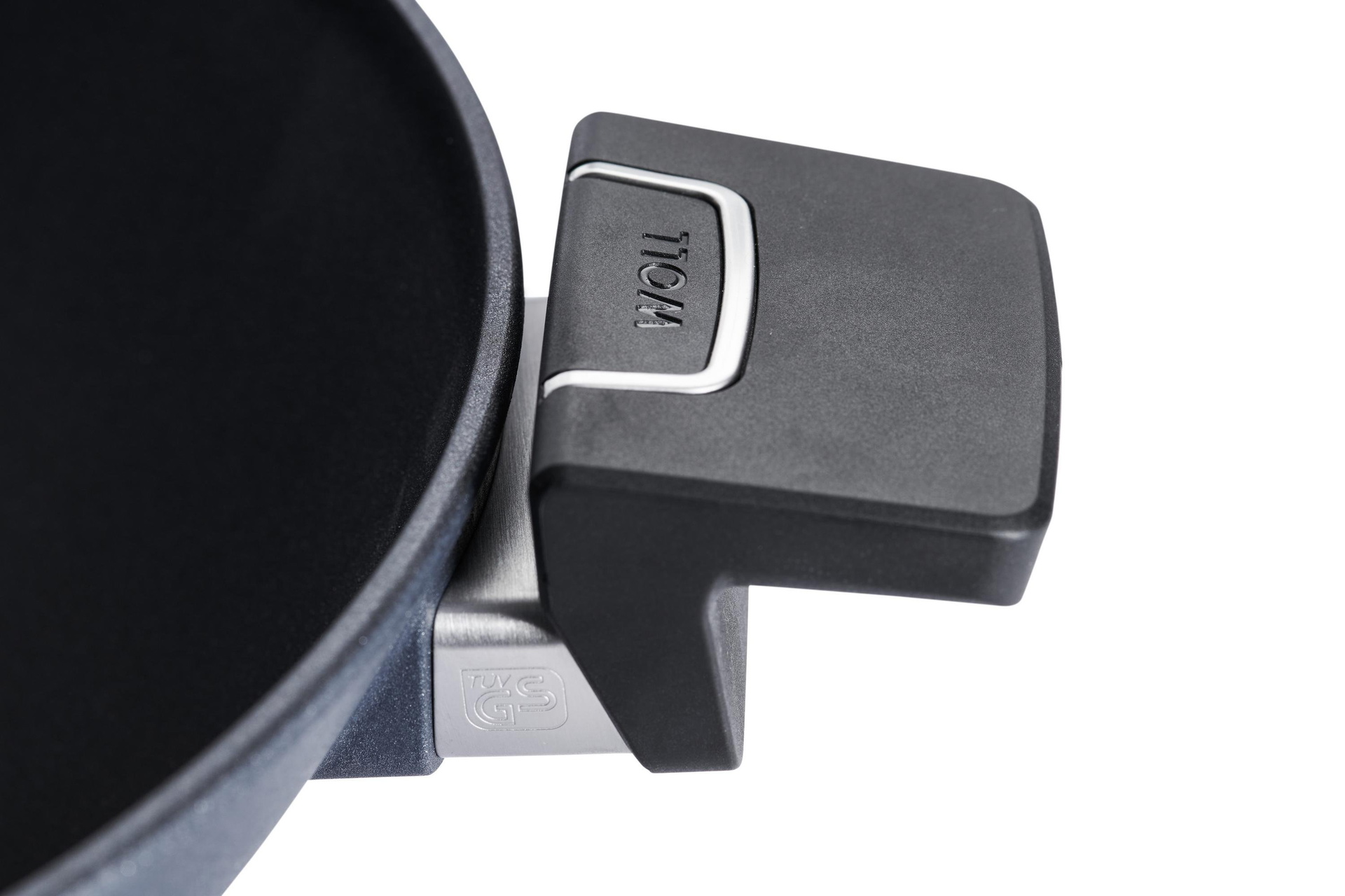 11034DPS_11034DPI_Handle2_Detail Diamond Lite Guss-Wok- und Rührpfanne Detailansicht | Stiel - Abnehmbar | Ceran, Gas, Elektro, Halogen | 34cm