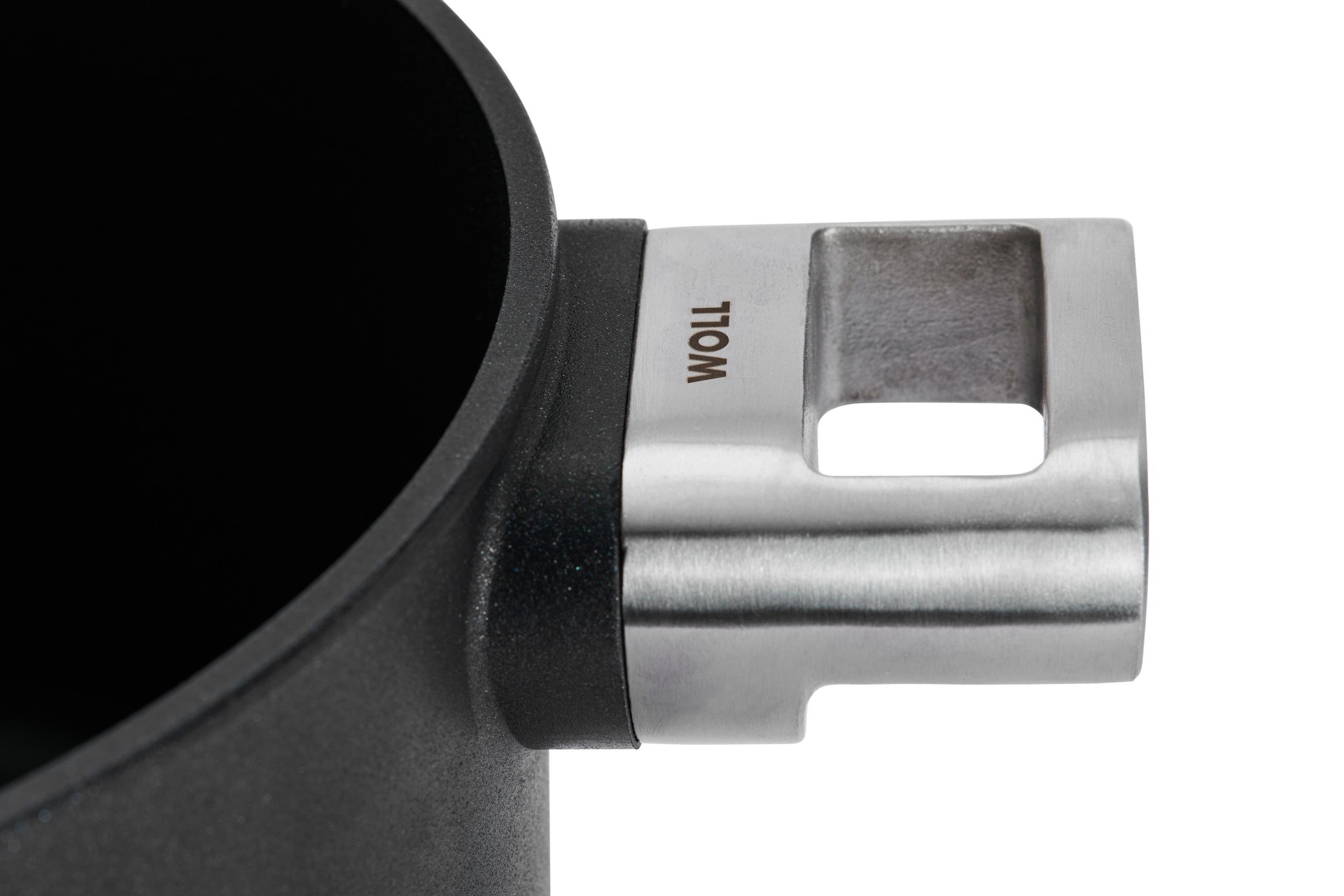 120PLCI_Handle_Detail Logic XR Gusstopf, mit Deckel Detailansicht | Edelstahl Griff | 20cm | Alle Herdarten inkl. Induktion