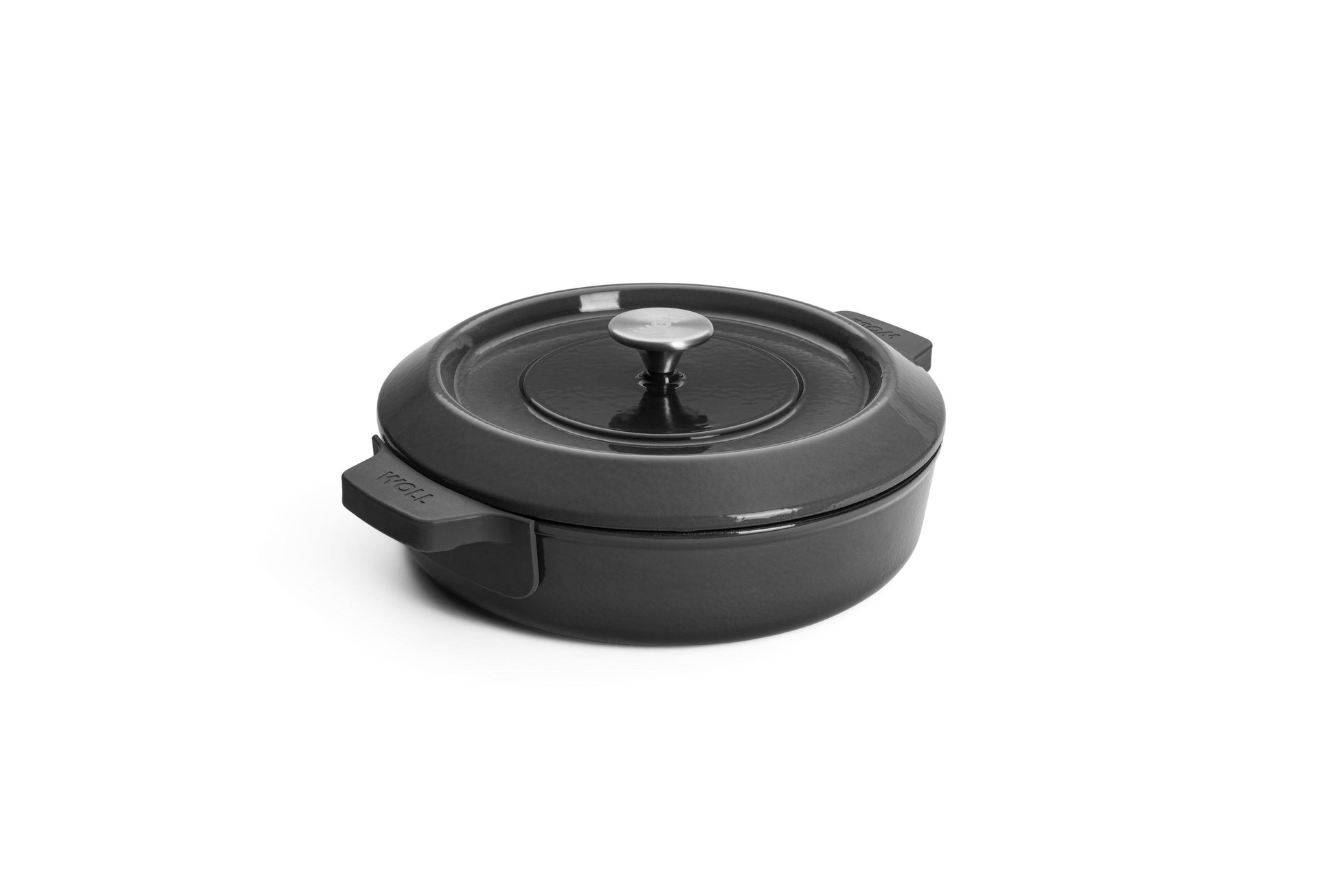 Iron Guss-Kasserolle mit Deckel | Carbon Grey | Alle Herdarten inkl. Induktion | 28cm