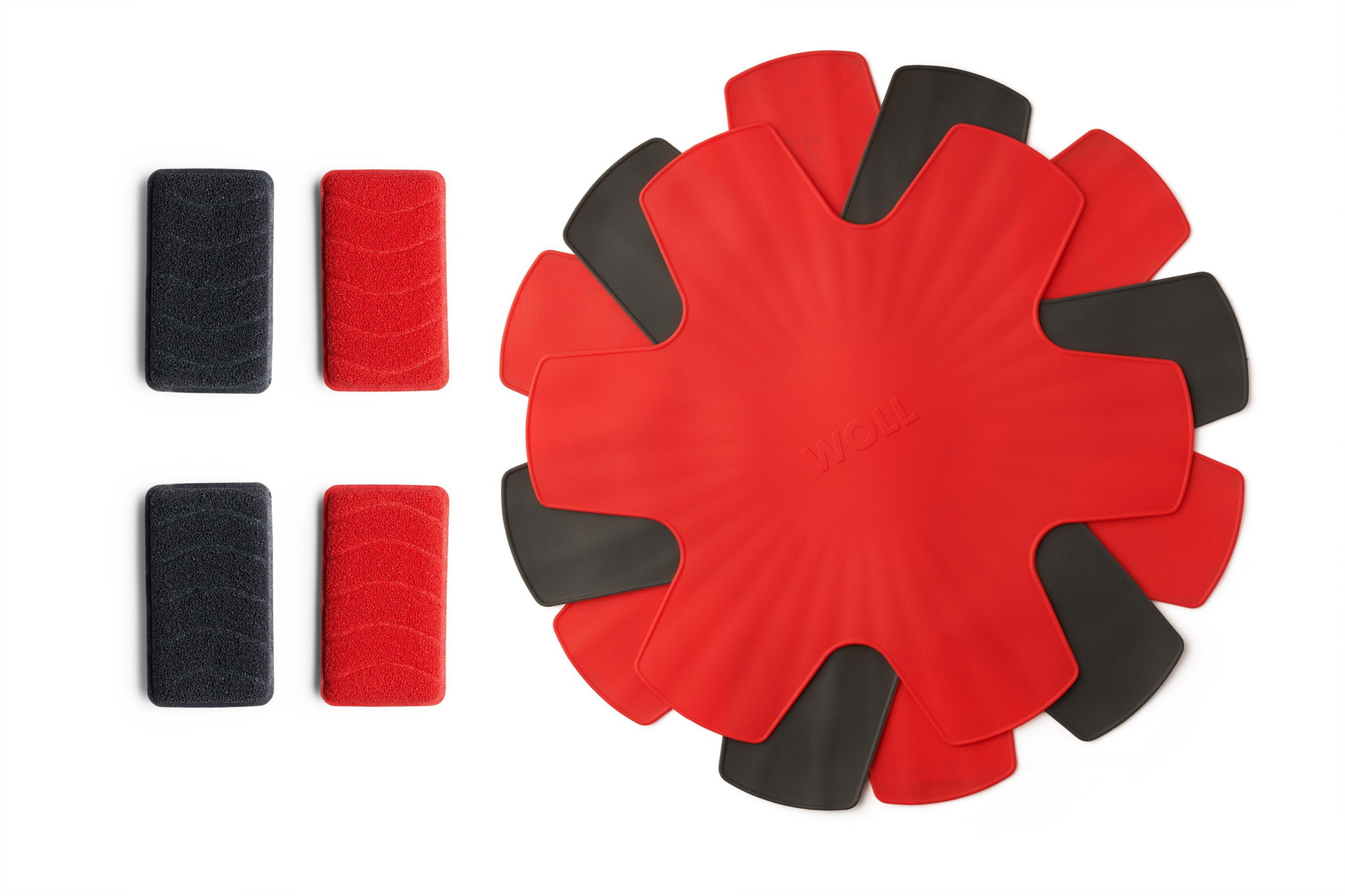 Silikonzubehör-Set, Pfannenschutz und Schwämme, 7-tlg.