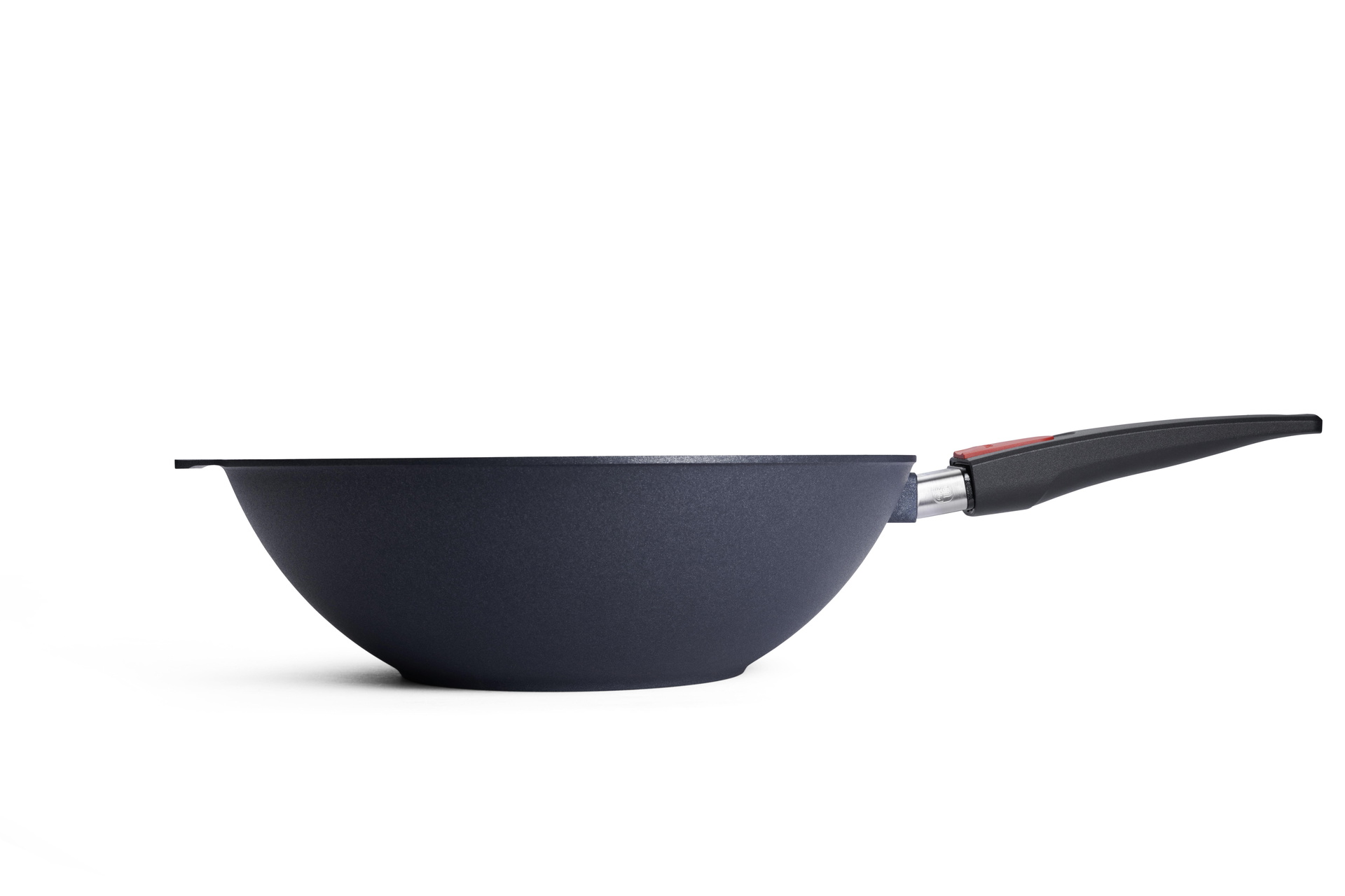 11032DPS_11032DPI_Profile Diamond Lite Guss-Wok- und Rührpfanne Seitenansicht | Stiel - Abnehmbar | Ceran, Gas, Elektro, Halogen | 32cm