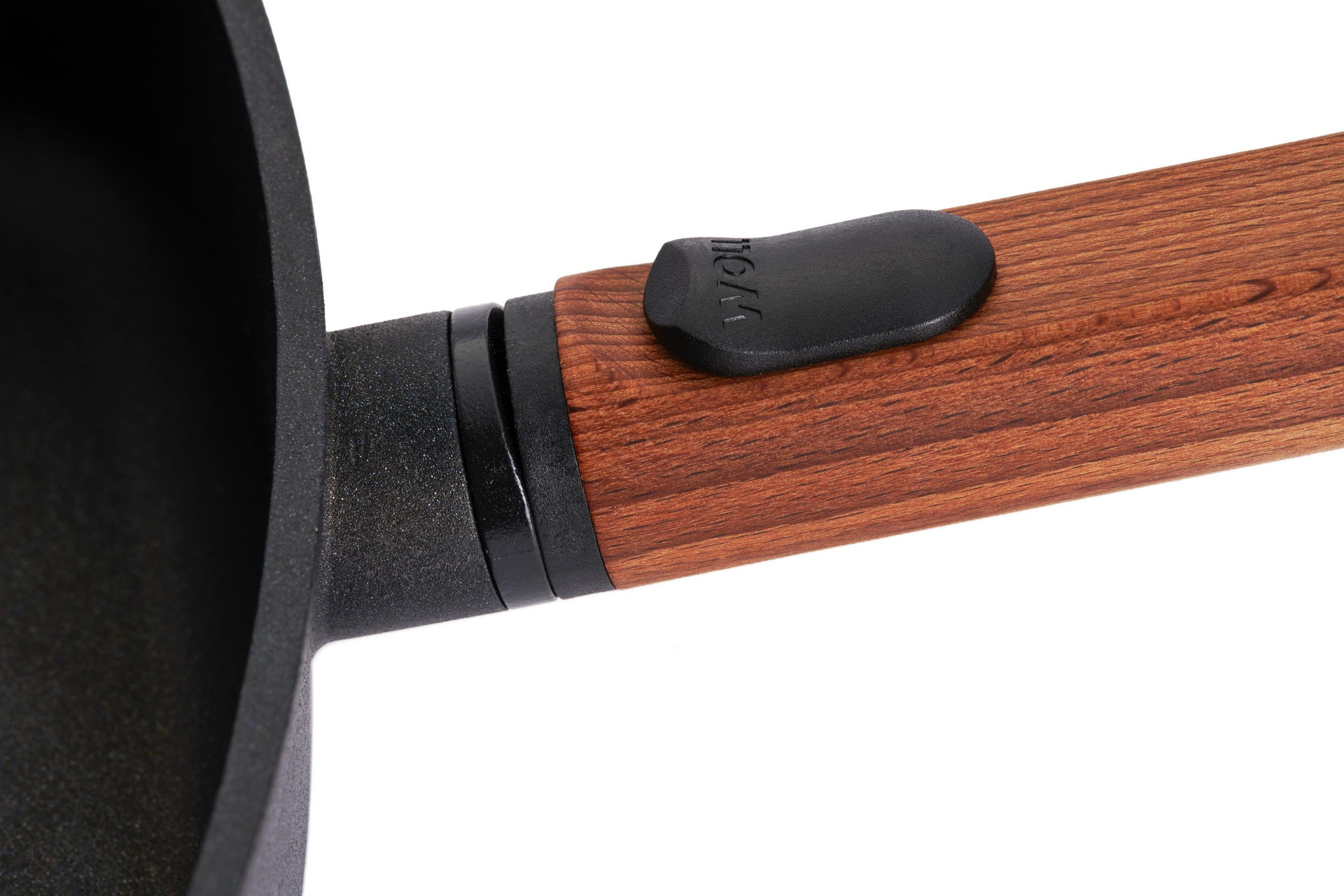 Eco Logic QXR Guss-Viereckpfanne Detailansicht | Holz - Abnehmbar | 28 x 28 cm | Alle Herdarten inkl. Induktion