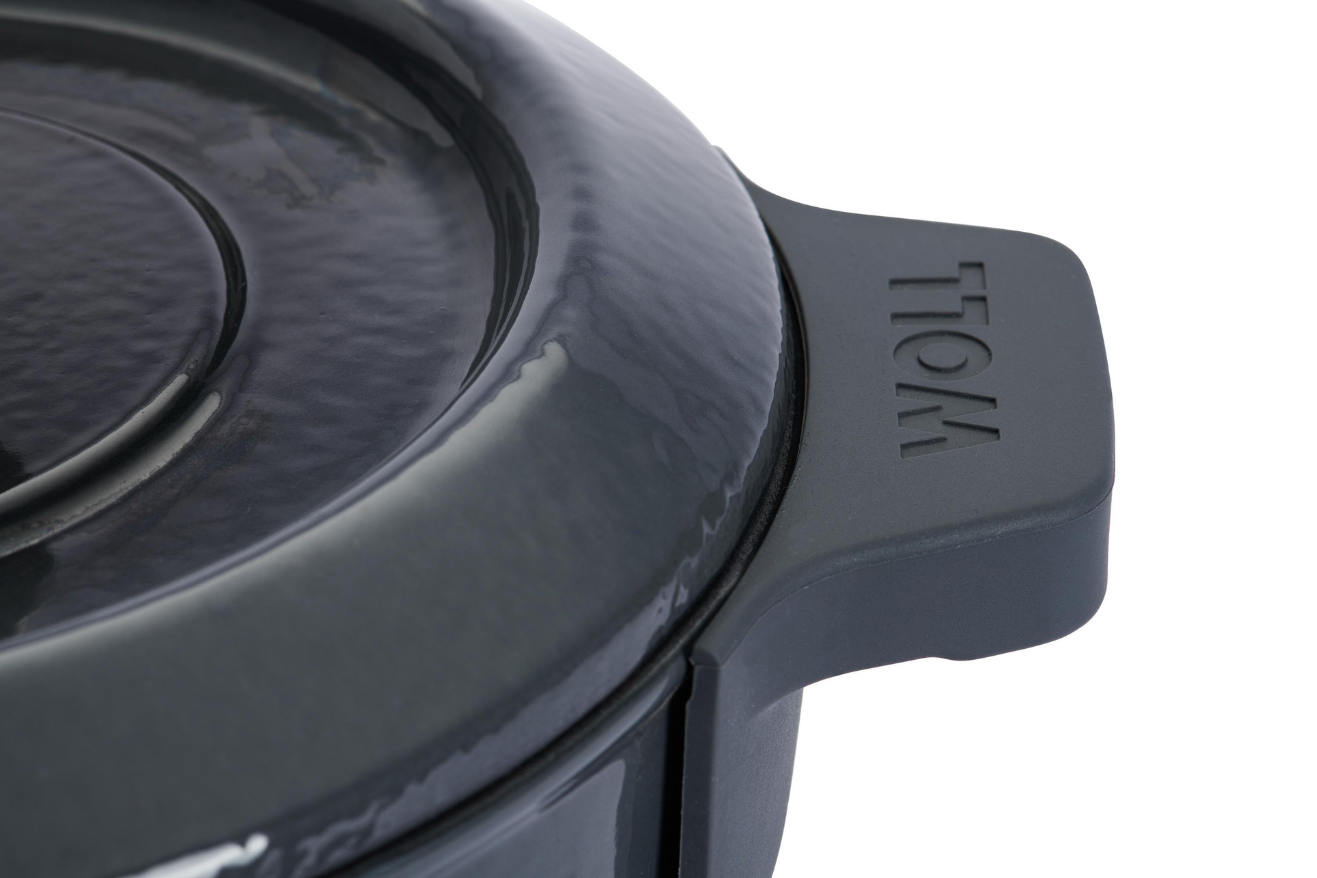 Iron Topf-Set, Ø 24 cm + 20 cm, mit Silikon-Untersetzer Detailansicht | Carbon Grey