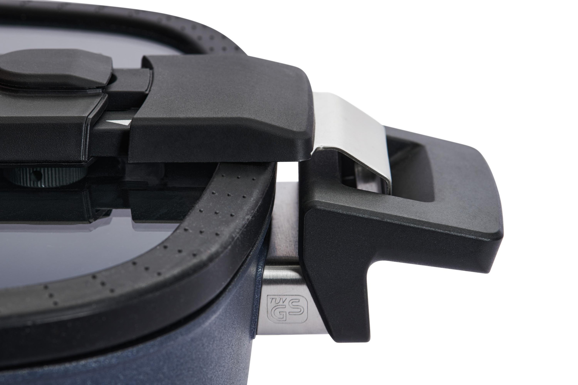 1026-2DAL_1026-2DALI_Lid_Opened_Detail Diamond Active Lite Guss-Kasserolle, viereckig Detailansicht | 22x22cm | Ceran, Gas, Elektro, Halogen