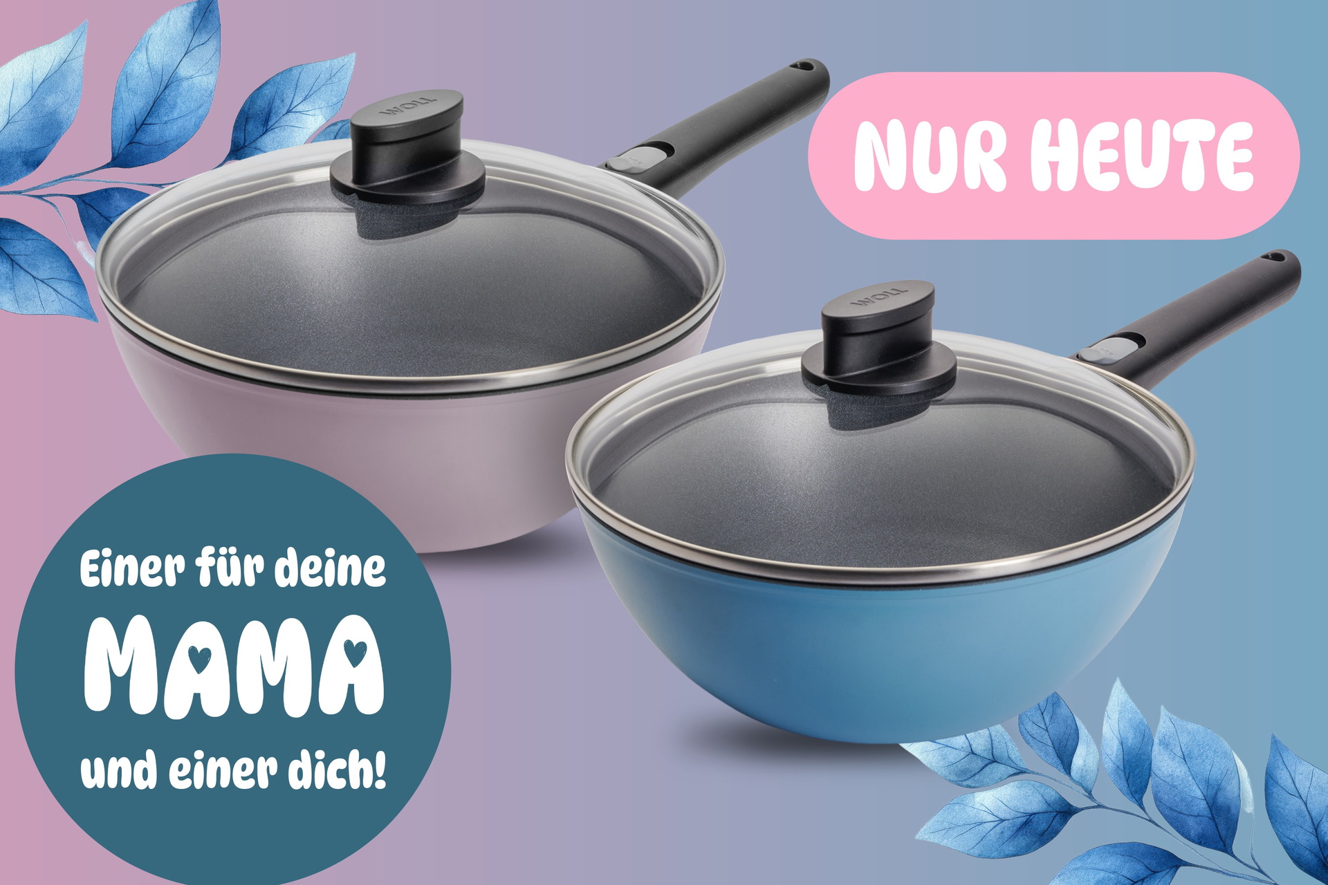 Ecolour Muttertags-Special Wok mit Deckel, 4-tlg., Ø 24 cm Ecolour Muttertags-Special Wok mit Deckel, 4-tlg., Ø 24 cm