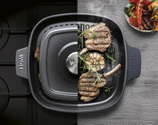 Poêle En Fonte 20 Cm Avec Manche En Bois - Compatible Induction, Gaz, électrique, Idéale Pour Steak, Grill, Camping - 6