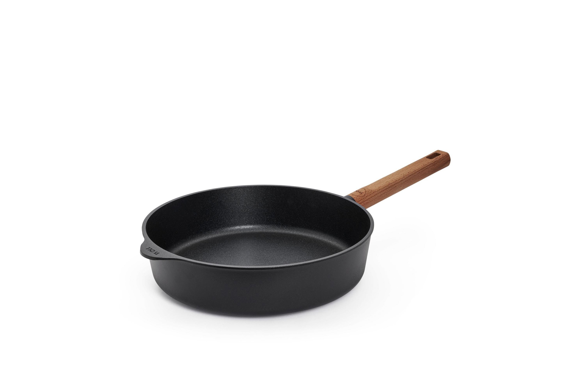 728WLCI-Q_3Quarter Eco Logic QXR Guss-Hochrandpfanne | Holz - Fest | 28 cm | Alle Herdarten inkl. Induktion