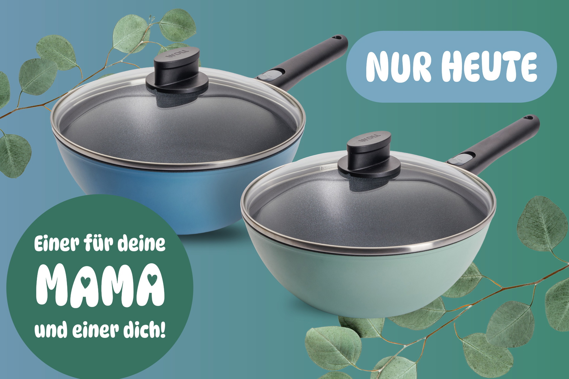 Ecolour Muttertags-Special Wok mit Deckel, 4-tlg., Ø 24 cm Ecolour Muttertags-Special Wok mit Deckel, 4-tlg., Ø 24 cm