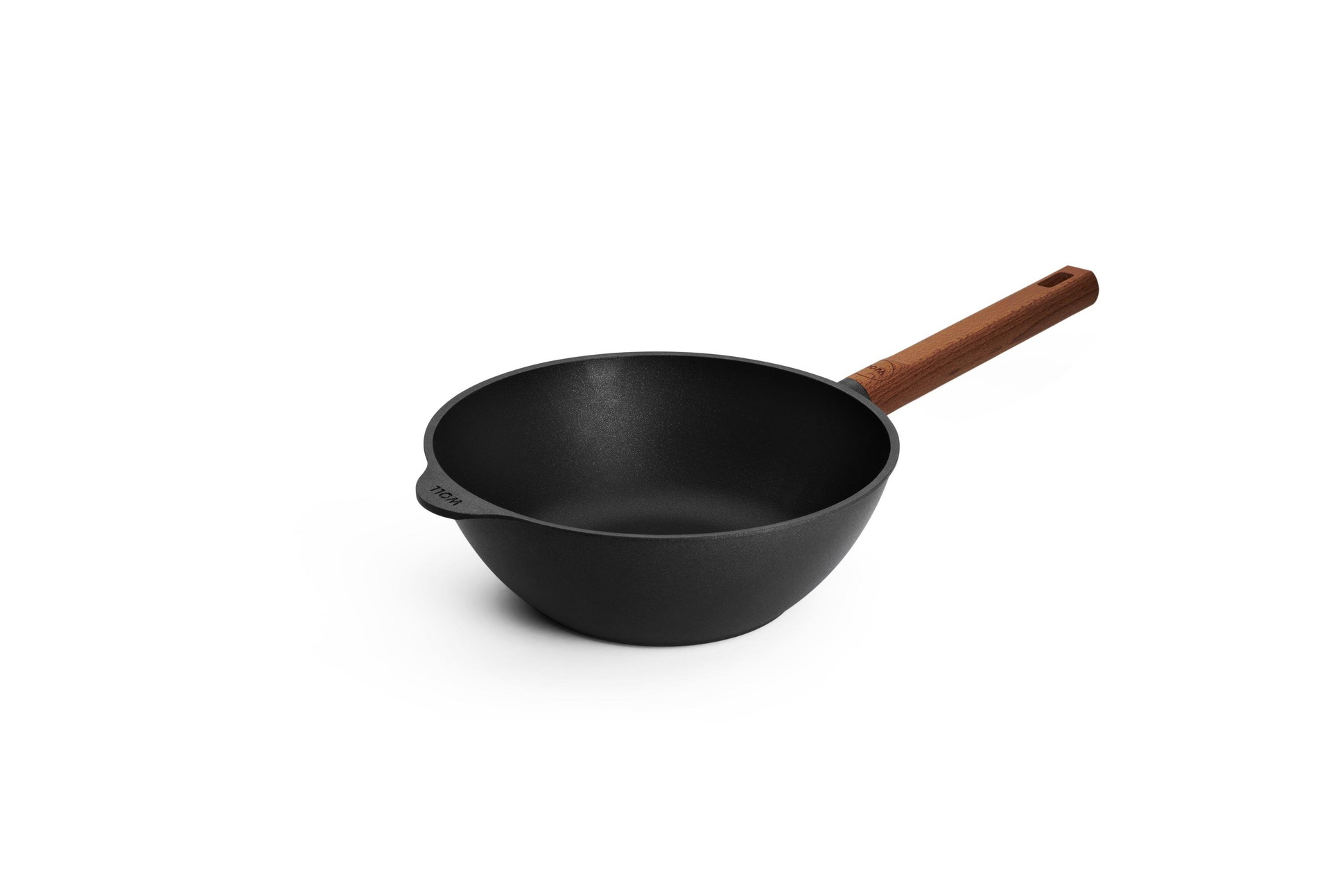 Eco Logic QXR Guss-Wok | Holz - Fest | Alle Herdarten inkl. Induktion | 24 cm