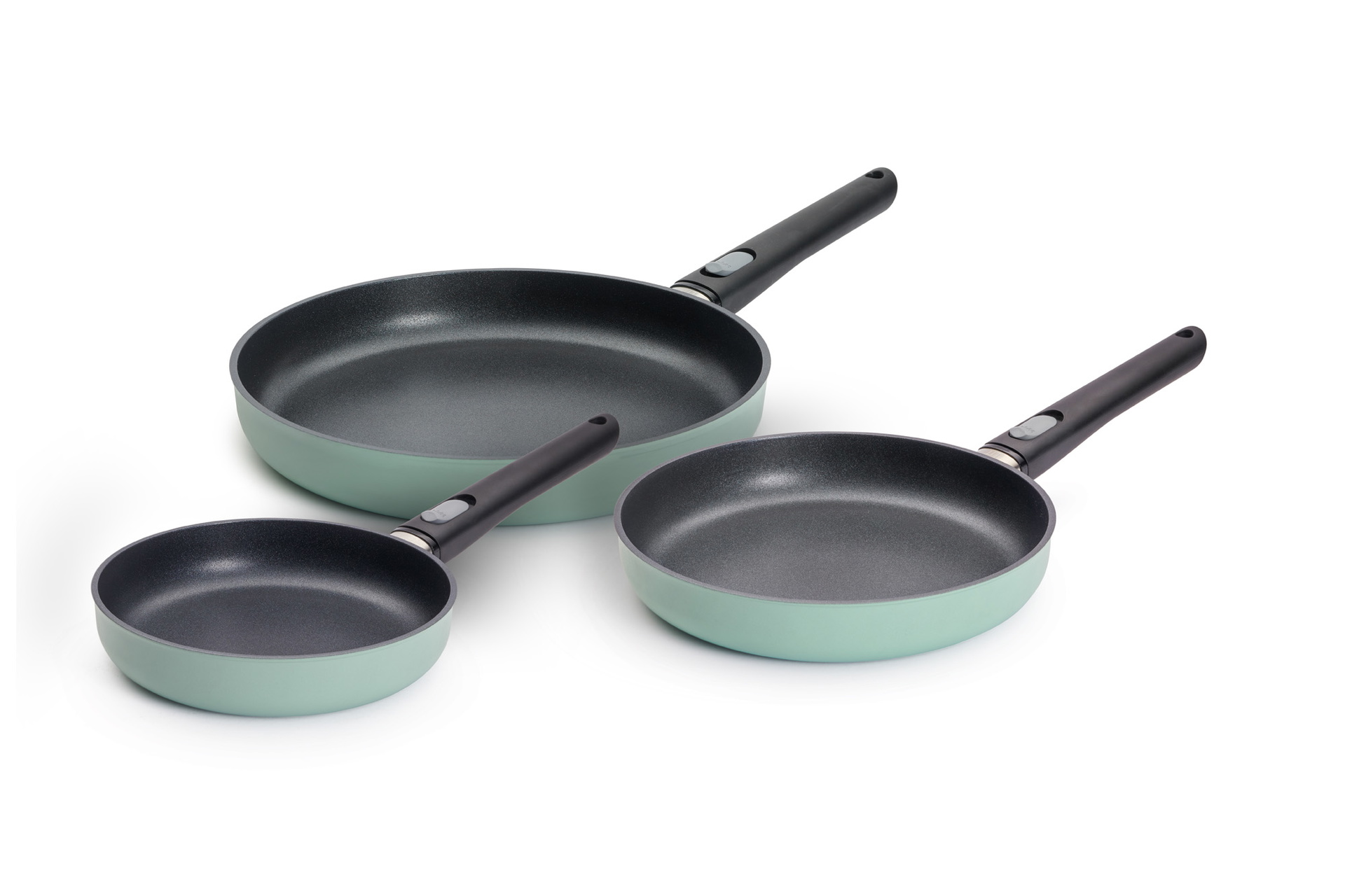 Ecolour Pfannen-Set, 3-tlg., Ø 28 + 24 + 20 cm