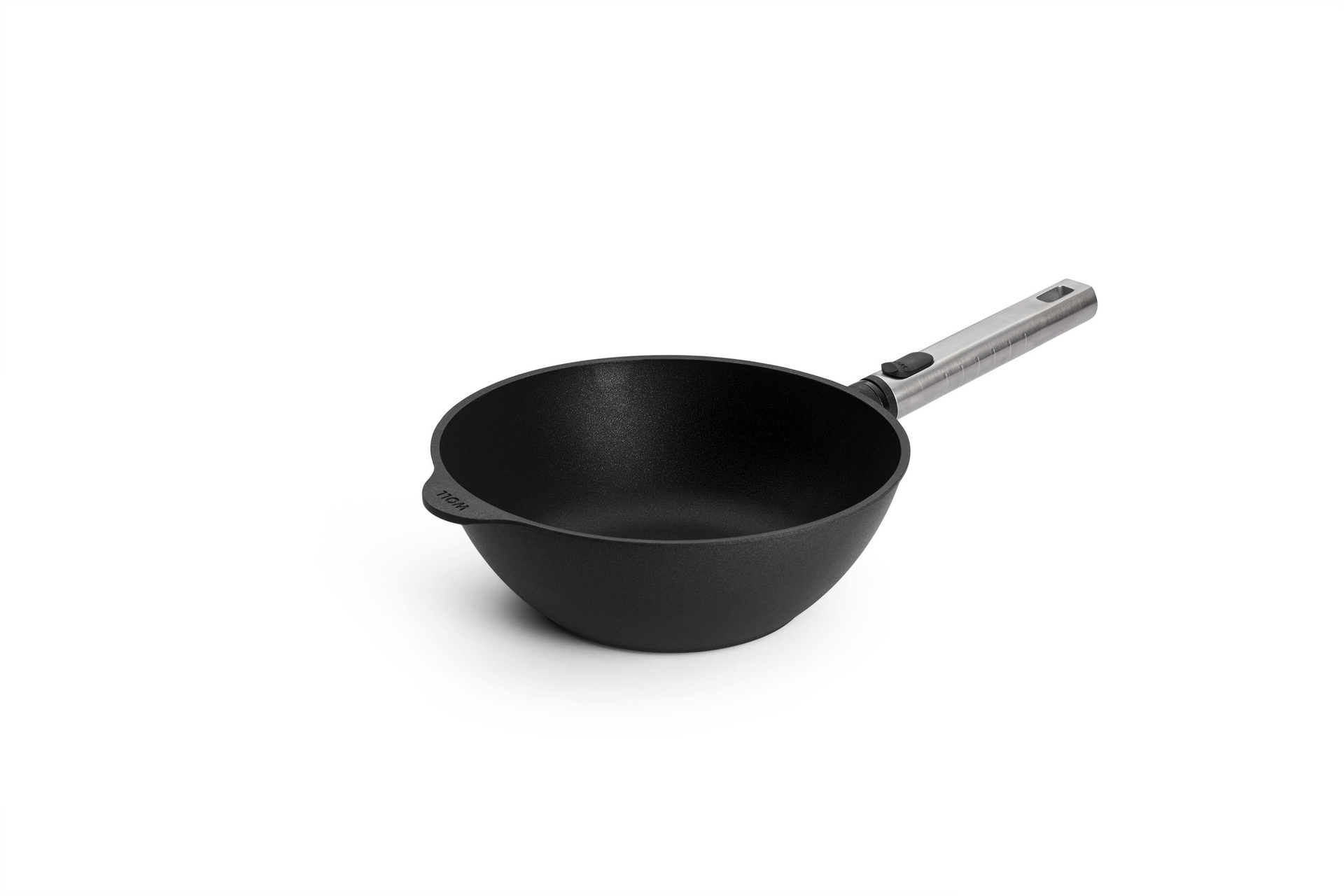 11024PLCI_3Quarter_3000x2000 Logic XR Guss-Wok- und Rührpfanne | Edelstahl - Abnehmbar | Alle Herdarten inkl. Induktion | 24cm