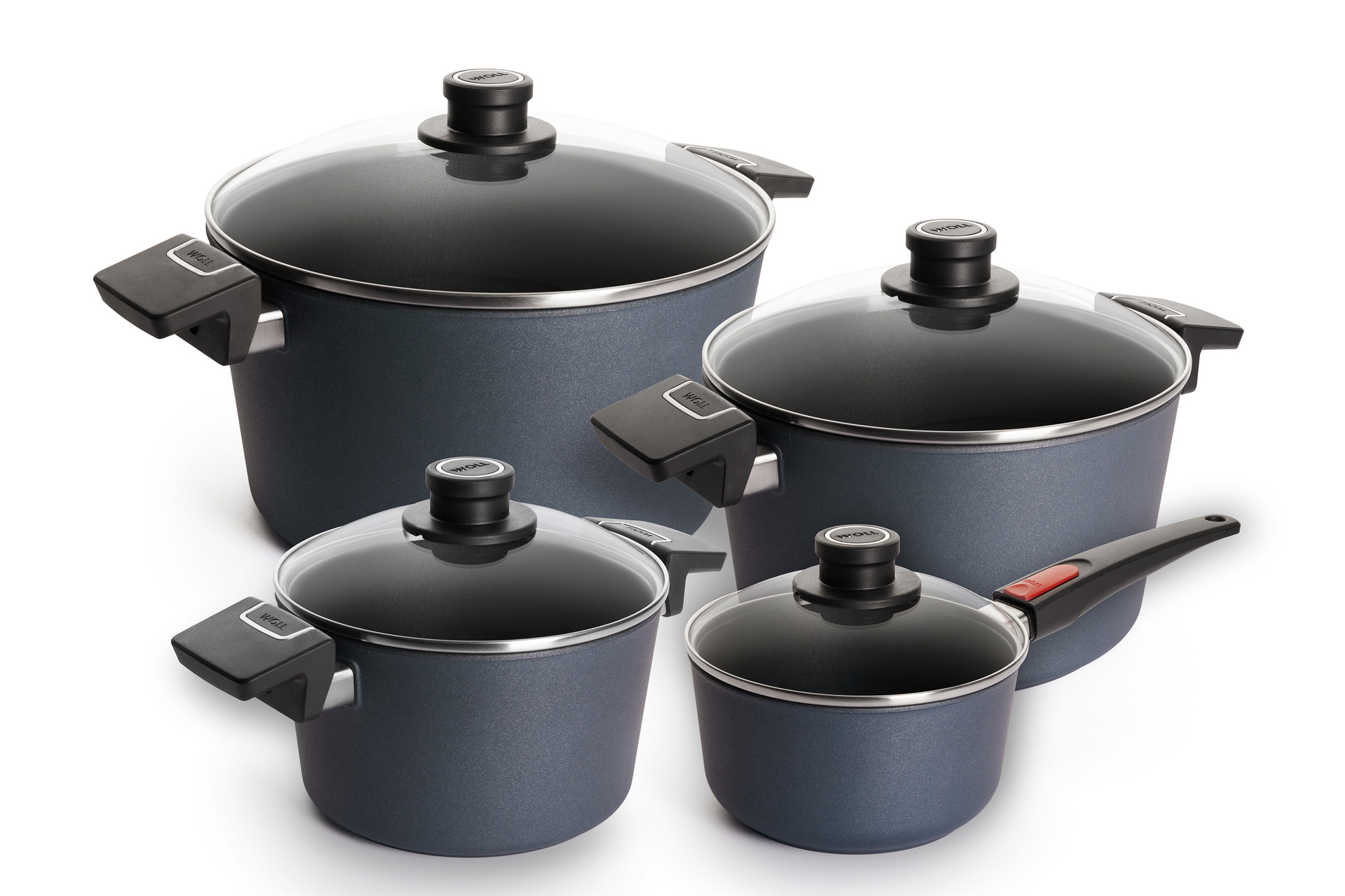 Diamond Lite Topf-Set, 8-tlg., Ø 28 + 24 + 20 + 18 cm