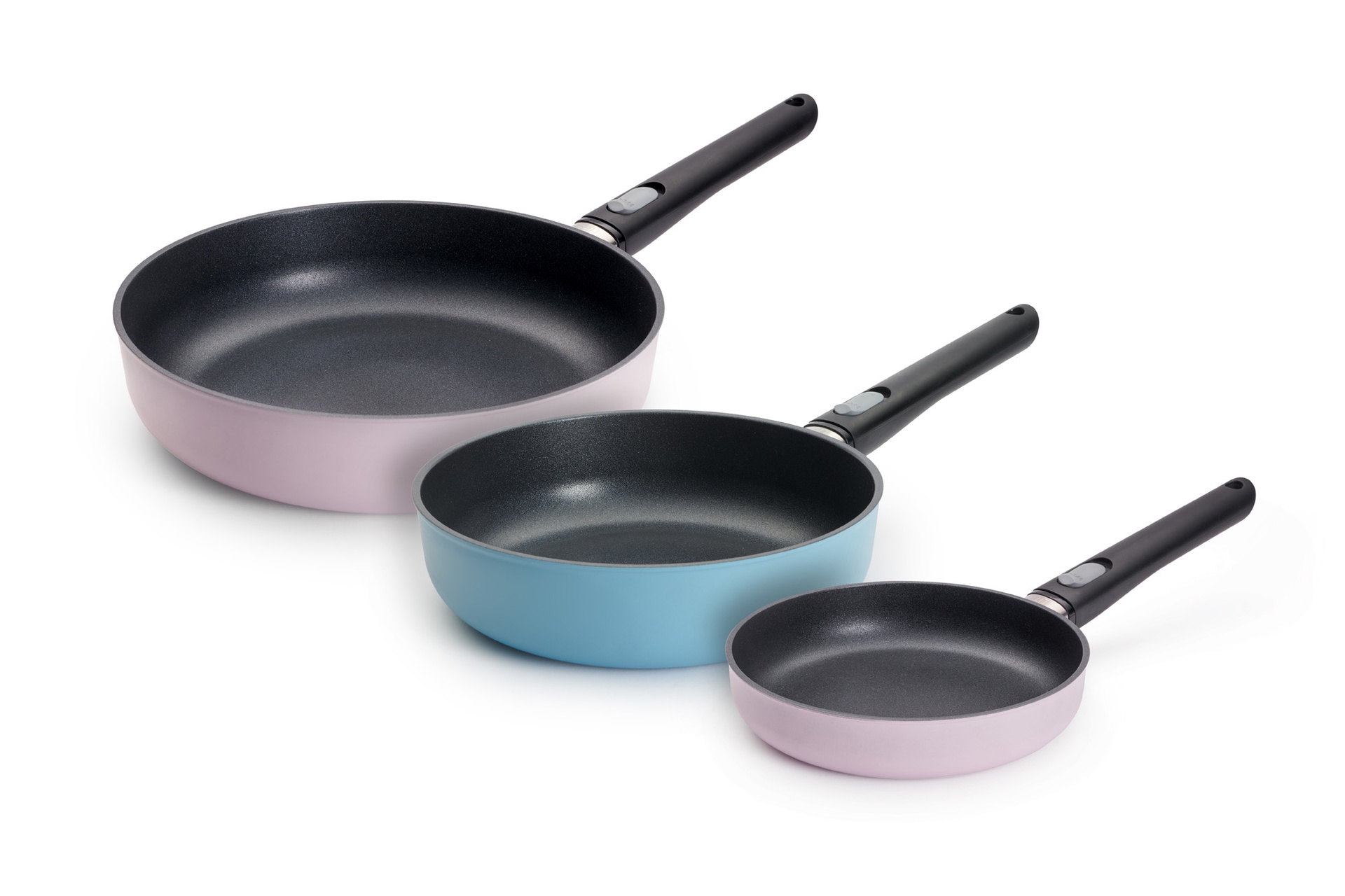 Ecolour Pfannen-Set, 3-tlg., Ø 28 + 24 + 20 cm