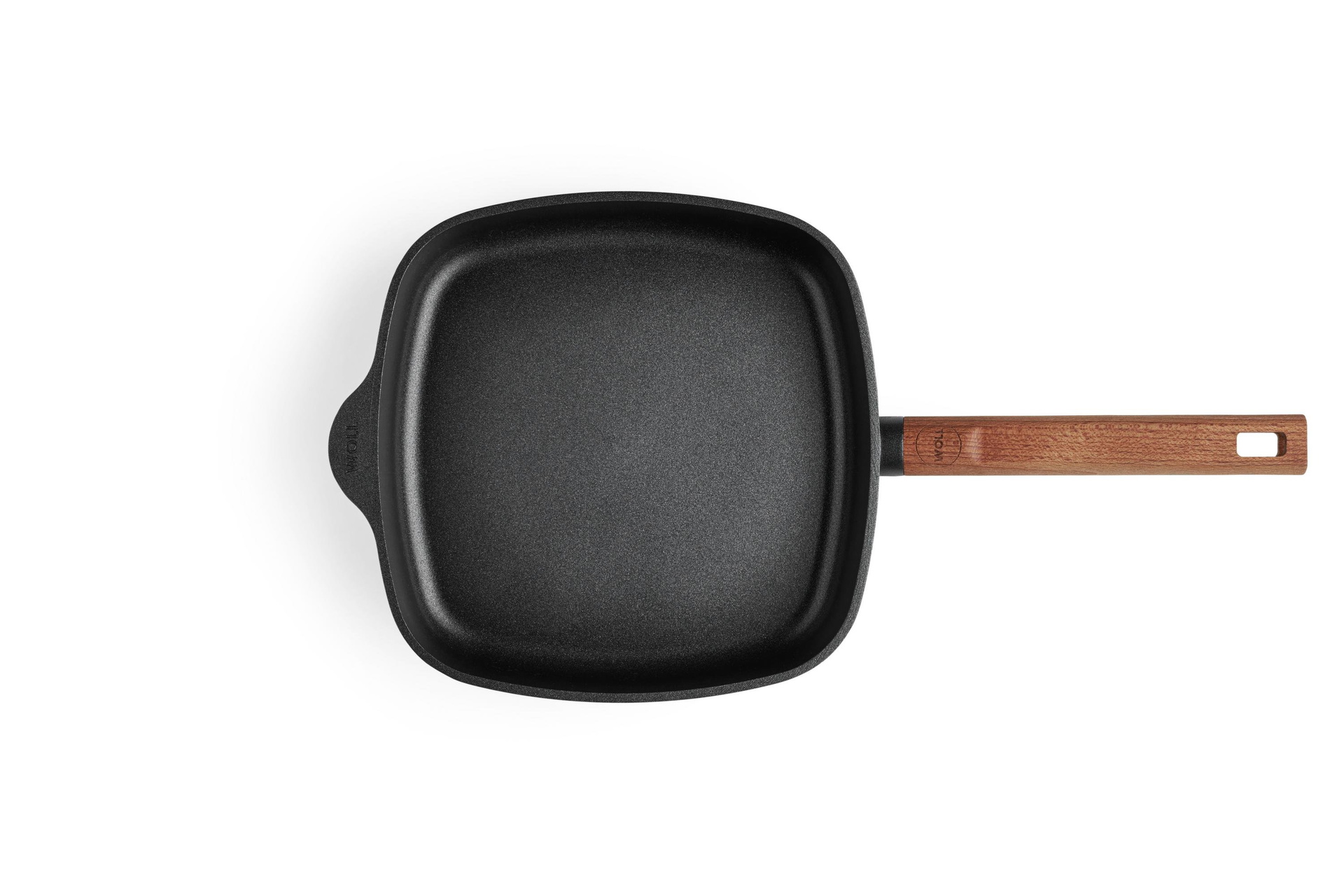 624WLCI-Q_Overhead Eco Logic QXR Guss-Viereckpfanne Draufsicht | Holz - Fest | Alle Herdarten inkl. Induktion | 24 x 24 cm
