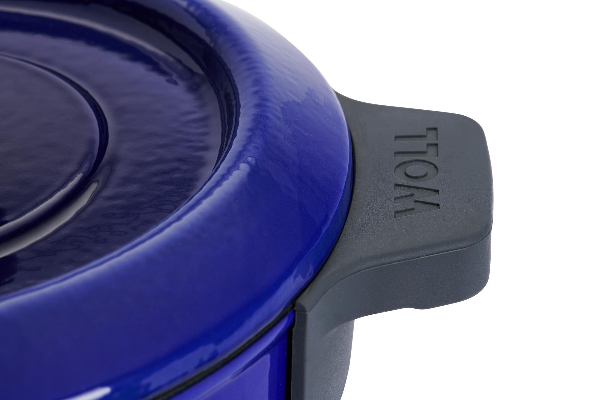 Iron Topf-Set, Ø 24 cm + 20 cm, mit Silikon-Untersetzer Detailansicht | Cobalt Blue