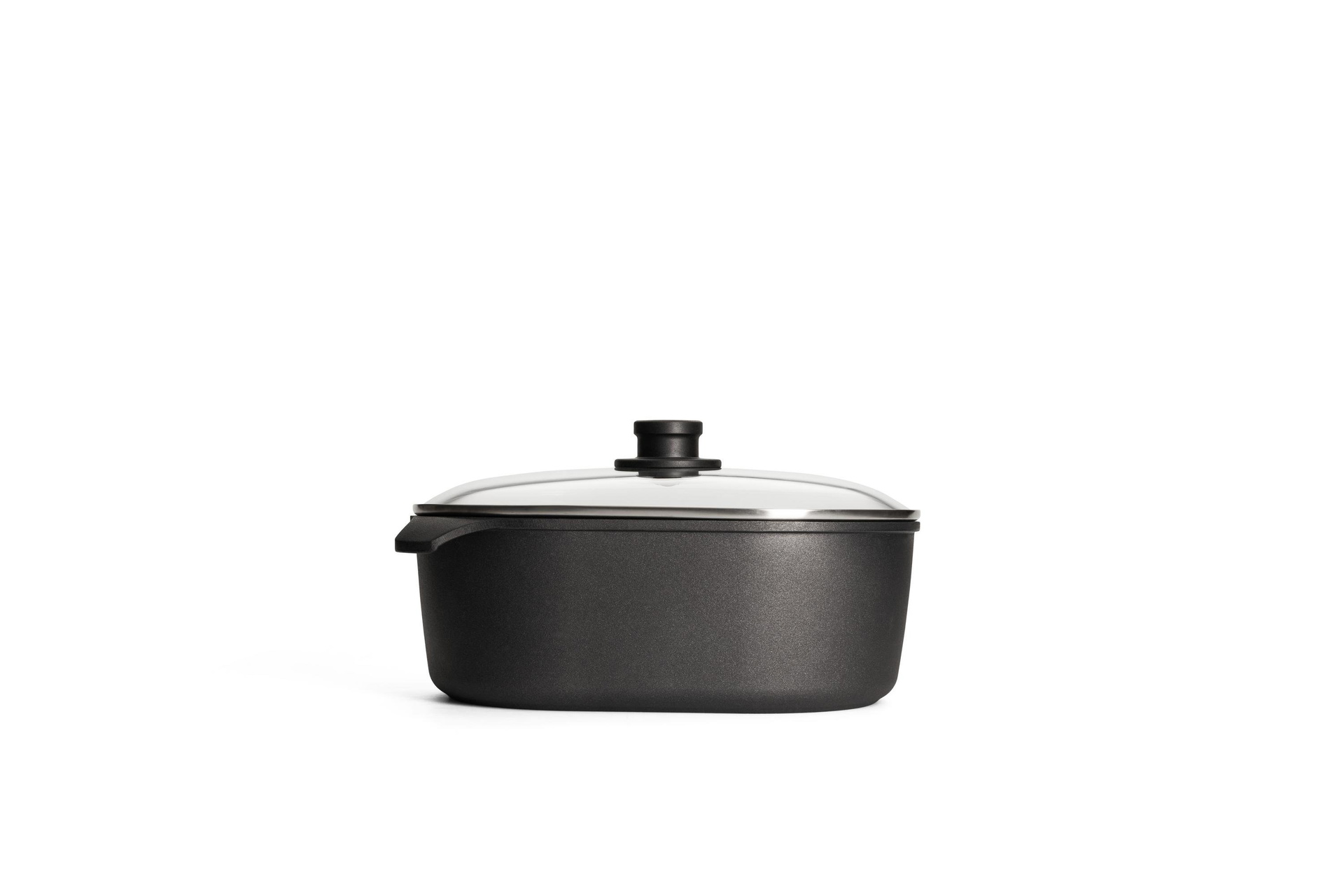 Titan Best Gussbräter Titan Best Gussbräter Seitenansicht | Ceran, Gas, Elektro, Halogen | Mit Glasdeckel | 32x22cm