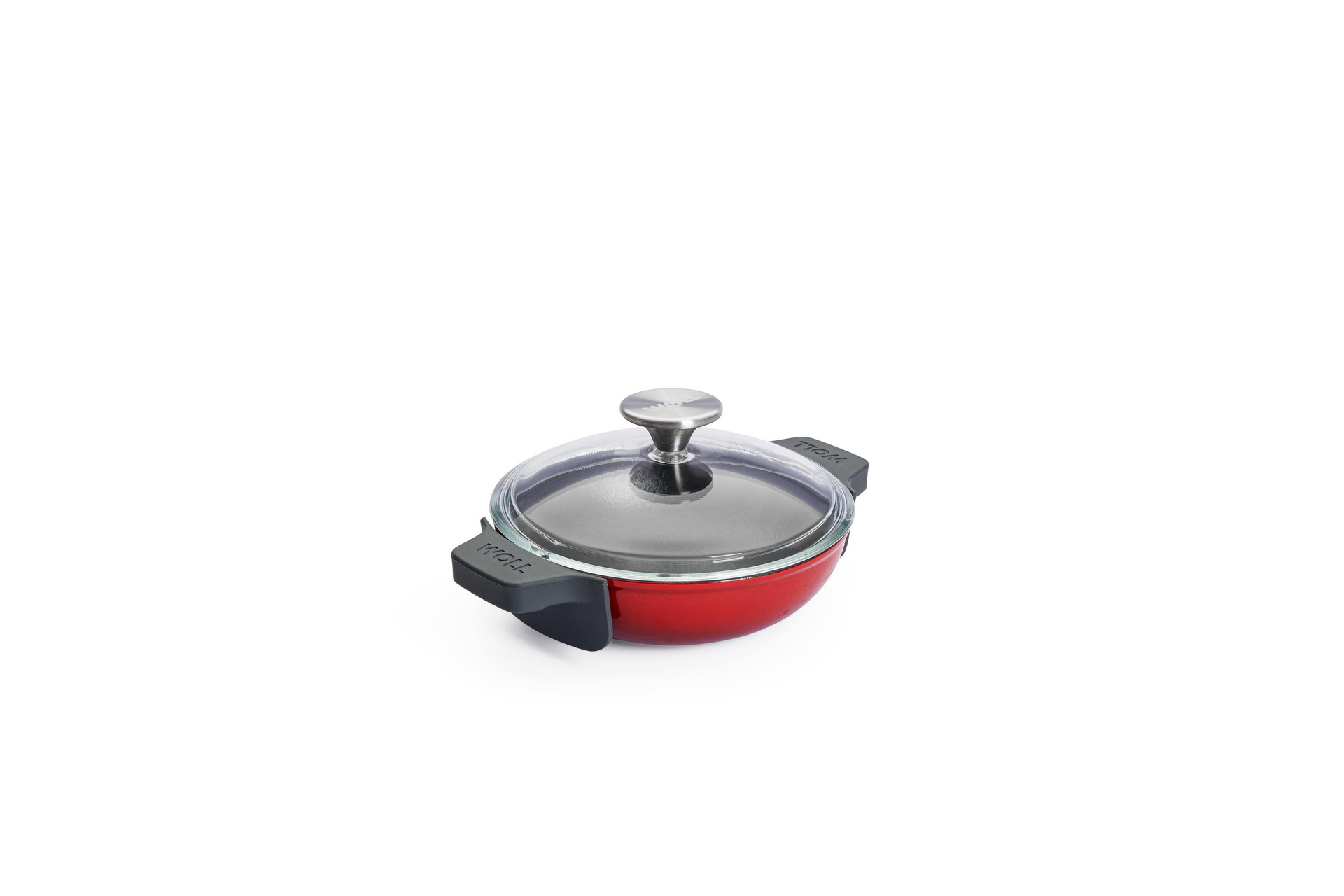 Iron Servierpfanne mit Glasdeckel | Alle Herdarten inkl. Induktion | 18cm | Chili Red