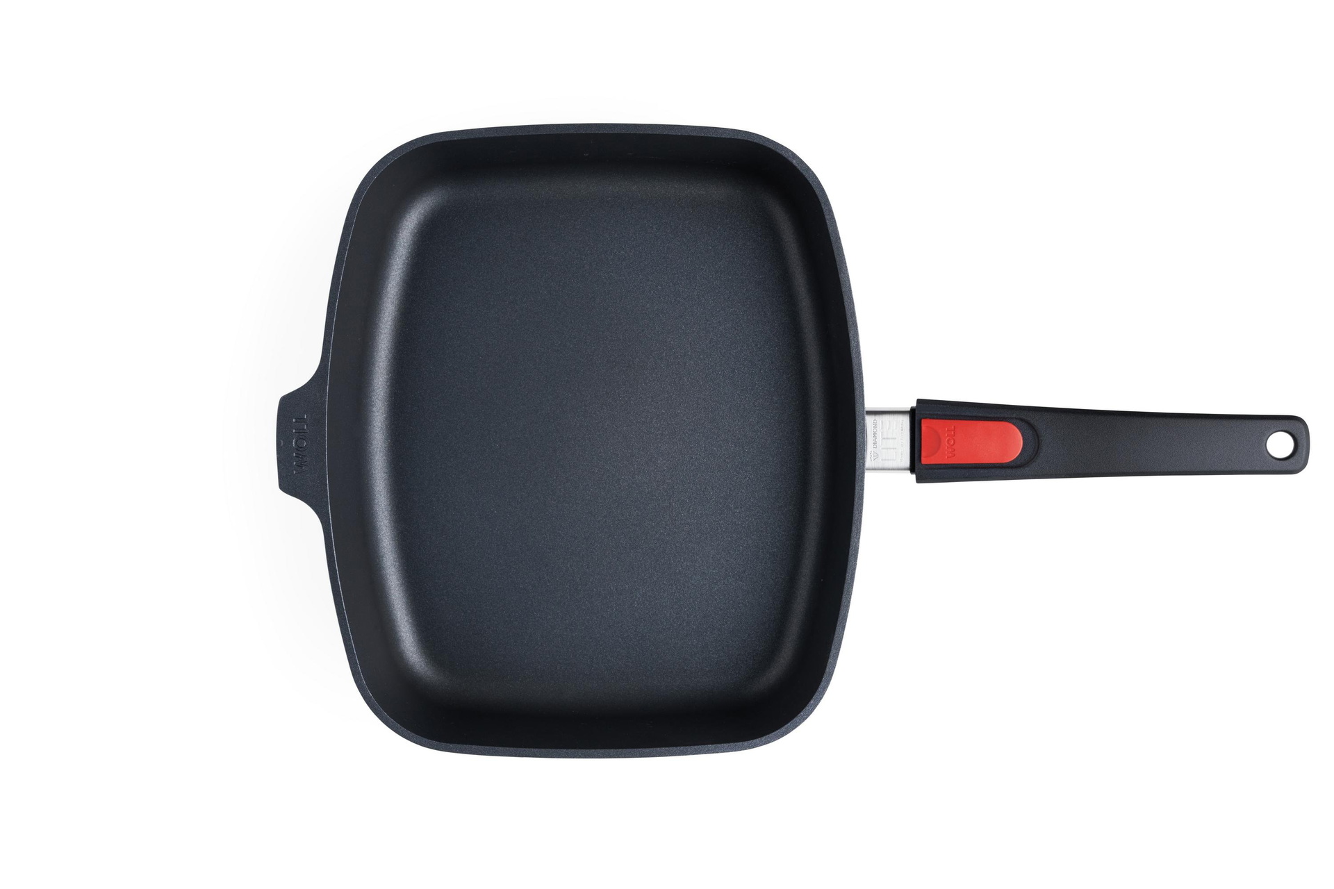 Diamond Lite Gusspfanne, rechteckig Draufsicht | Stiel - Abnehmbar | 30x26cm | Ceran, Gas, Elektro, Halogen