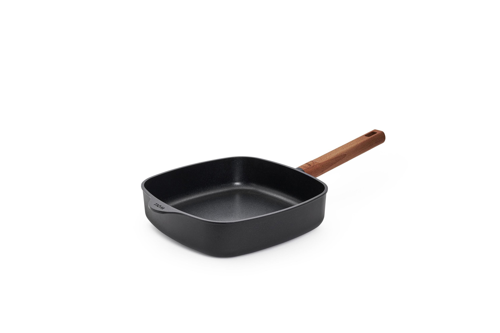 624WLCI-Q_3Quarter Eco Logic QXR Guss-Viereckpfanne | Holz - Fest | Alle Herdarten inkl. Induktion | 24 x 24 cm