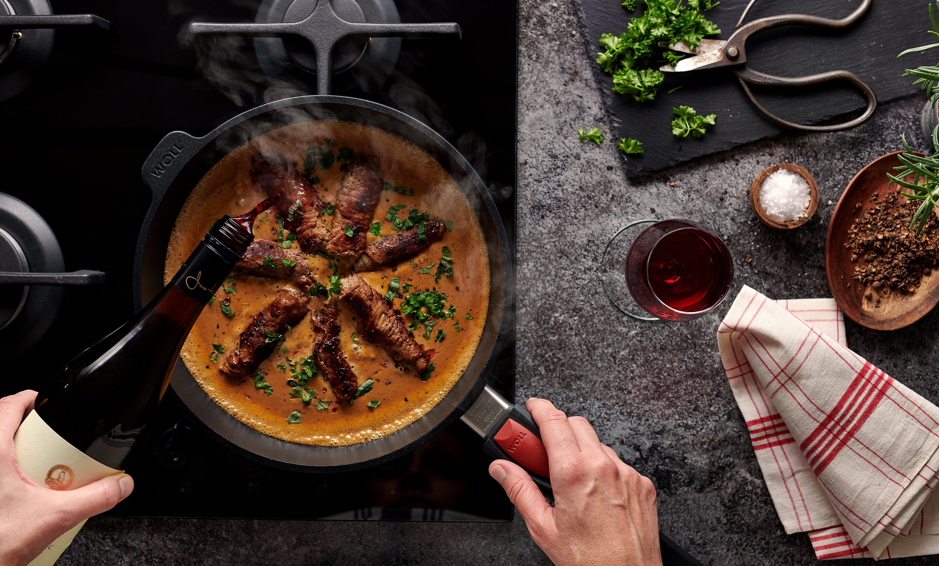 Titan-Best-Rouladen Rinderrouladen in Rotweinsauce