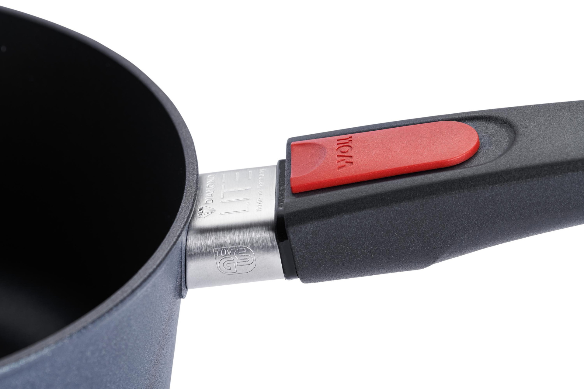 1918DPS_1918DPI_Detail Diamond Lite Guss-Stieltopf Detailansicht | Stiel - Abnehmbar | 18cm | Ceran, Gas, Elektro, Halogen