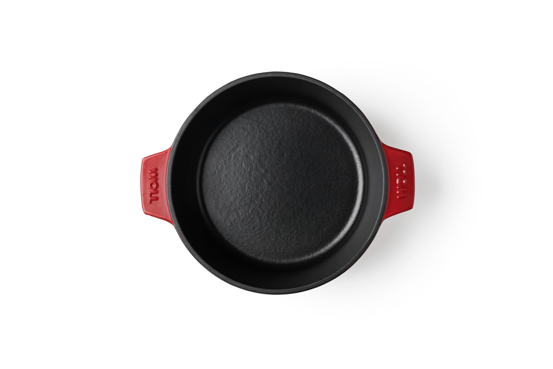 Iron Topf, Ø 24 cm, mit Silikon-Untersetzer Draufsicht | Chili Red