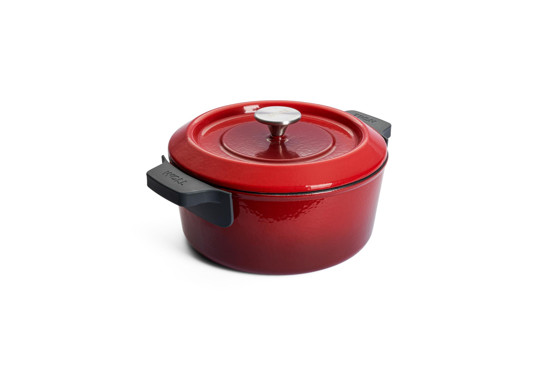 Iron Gusstopf mit Deckel | Alle Herdarten inkl. Induktion | 24cm | Chili Red