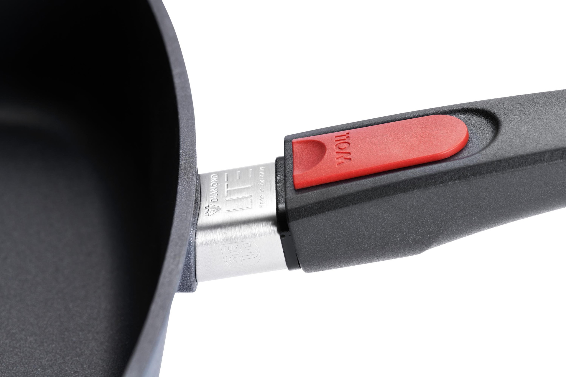 Diamond Lite Gusspfanne, rechteckig Detailansicht | Stiel - Abnehmbar | 30x26cm | Ceran, Gas, Elektro, Halogen