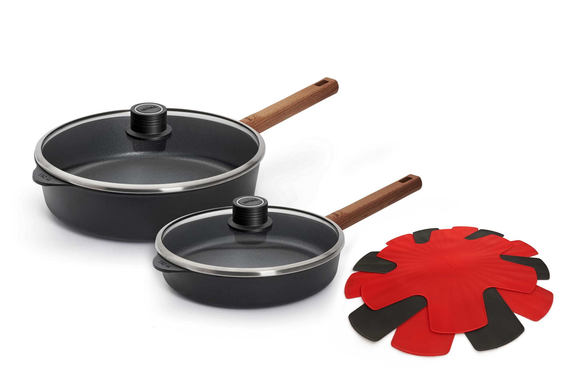 Eco Logic QXR Pfannen-Set mit Pfannenschutz, 5-tlg., Ø 24 + 28 cm