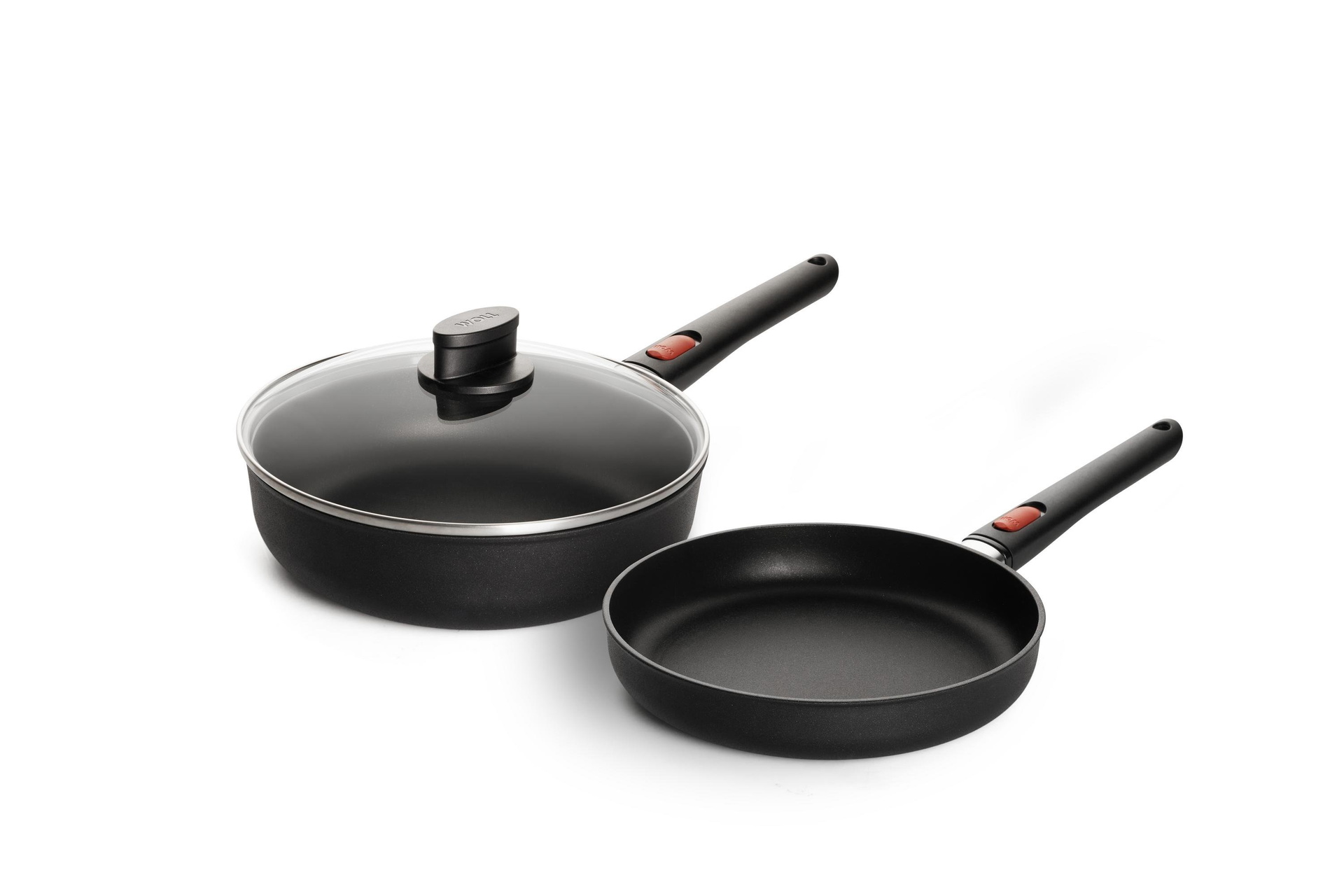 W21-SET-00_3Quarter Eco Lite Pfannen-Set, 3-tlg. | Stiel - Abnehmbar | Alle Herdarten inkl. Induktion