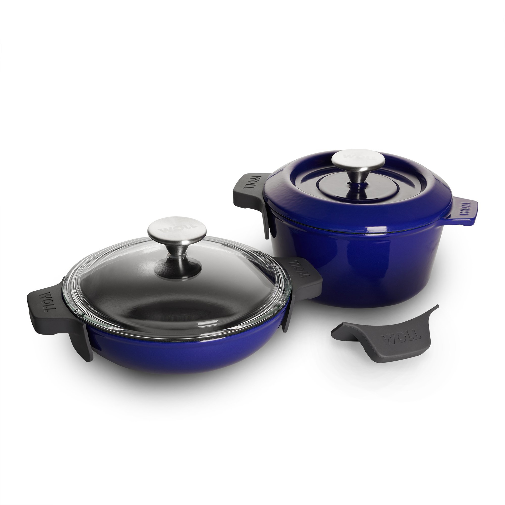 W21-Set-28-020 Iron Servierpfanne, Ø 20 cm, und Gusstopf, Ø 20 cm | Cobalt Blue