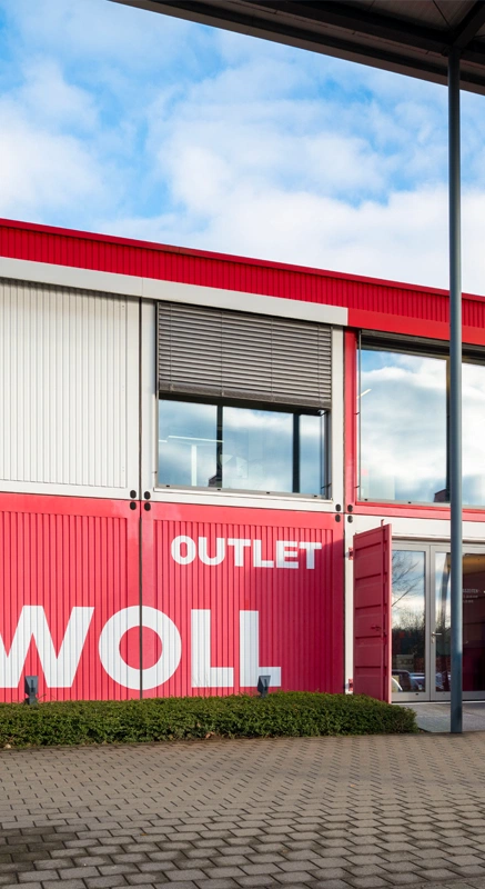 Außenansicht des Woll Outlet.