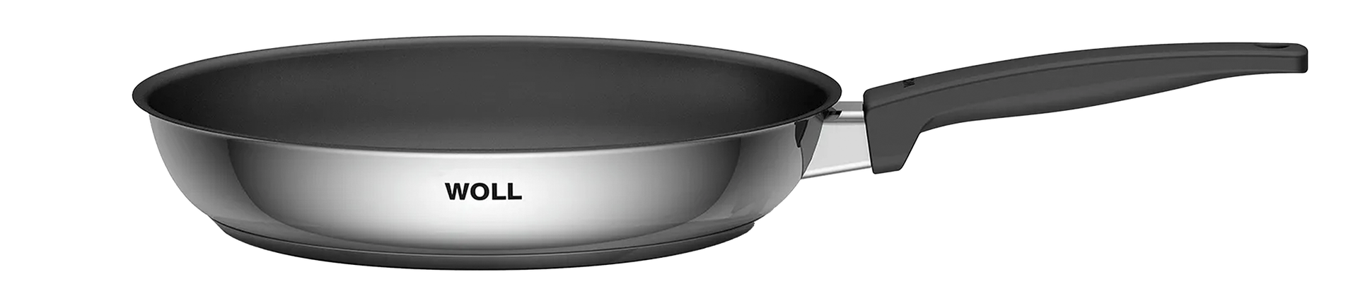Concept Pfanne im Seitenprofil mit festem Stiel.