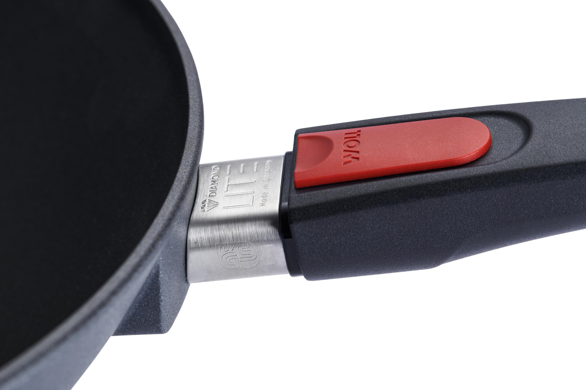 Diamond Lite Guss-Wok- und Rührpfanne Detailansicht | Stiel - Abnehmbar | Ceran, Gas, Elektro, Halogen | 32cm