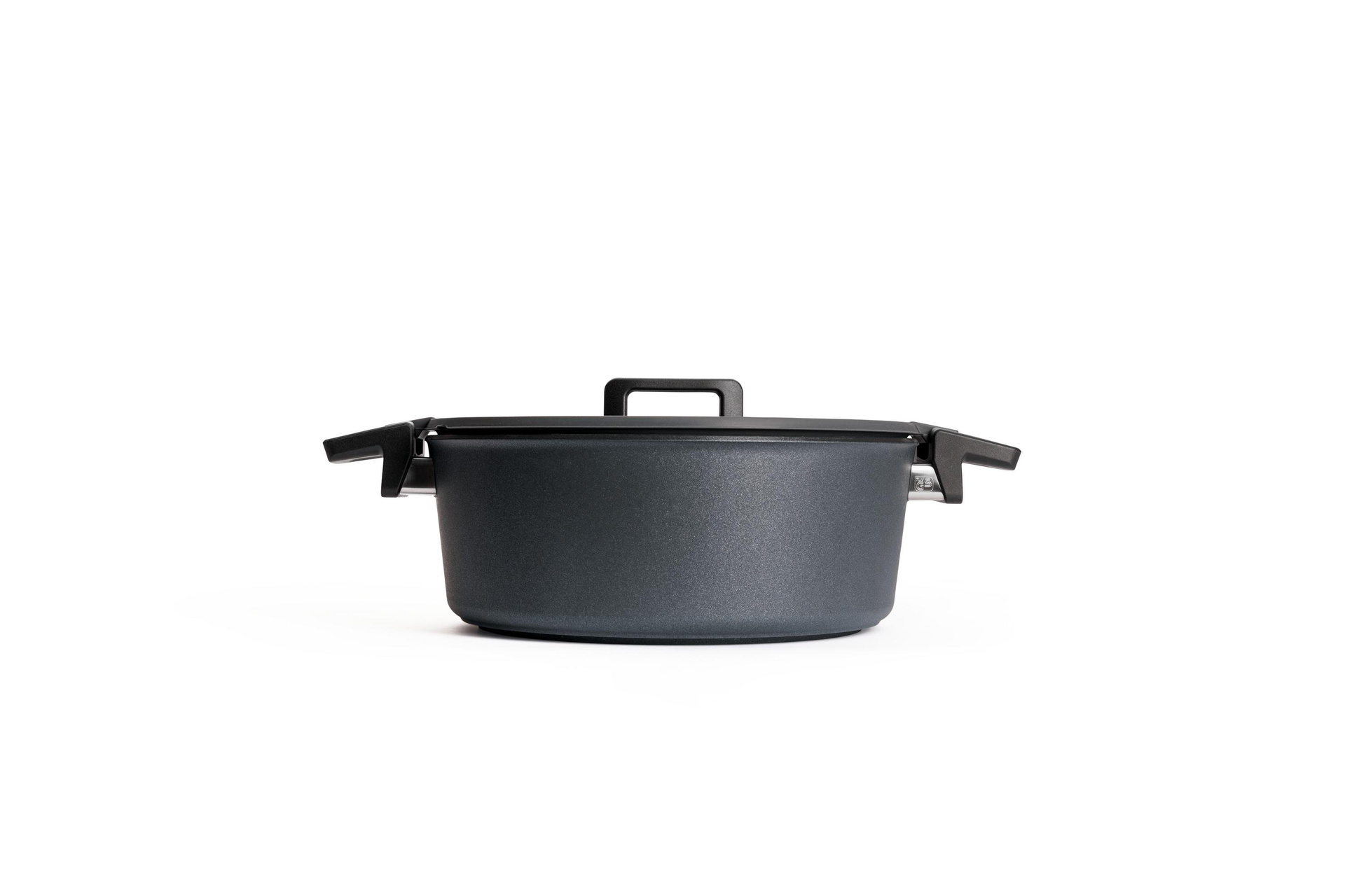 828CP_828CPI_Lid_Profile Diamond Concept Plus Guss-Kasserolle mit Deckel Seitenansicht | Alle Herdarten inkl. Induktion | 28cm