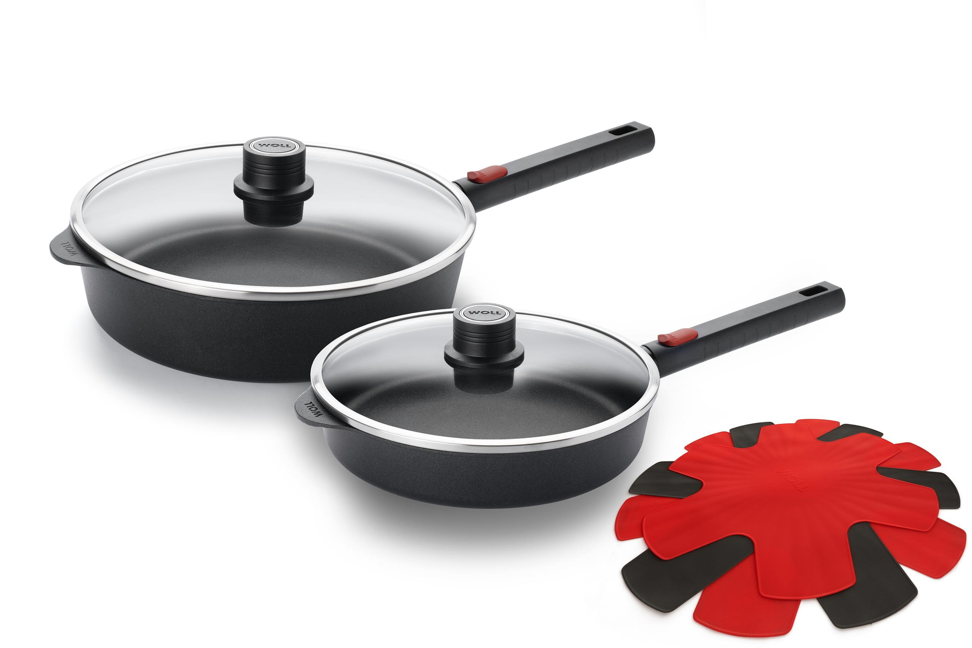 Eco Logic QXR Pfannen-Set mit Pfannenschutz, 5-tlg., Ø 24 + 28 cm