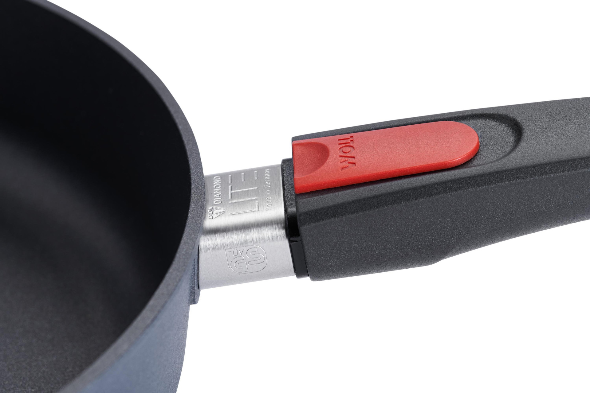 1728DPS_1728DPI_Detail Diamond Lite Guss-Hochrandpfanne Detailansicht | Stiel - Abnehmbar | Ceran, Gas, Elektro, Halogen | 28cm