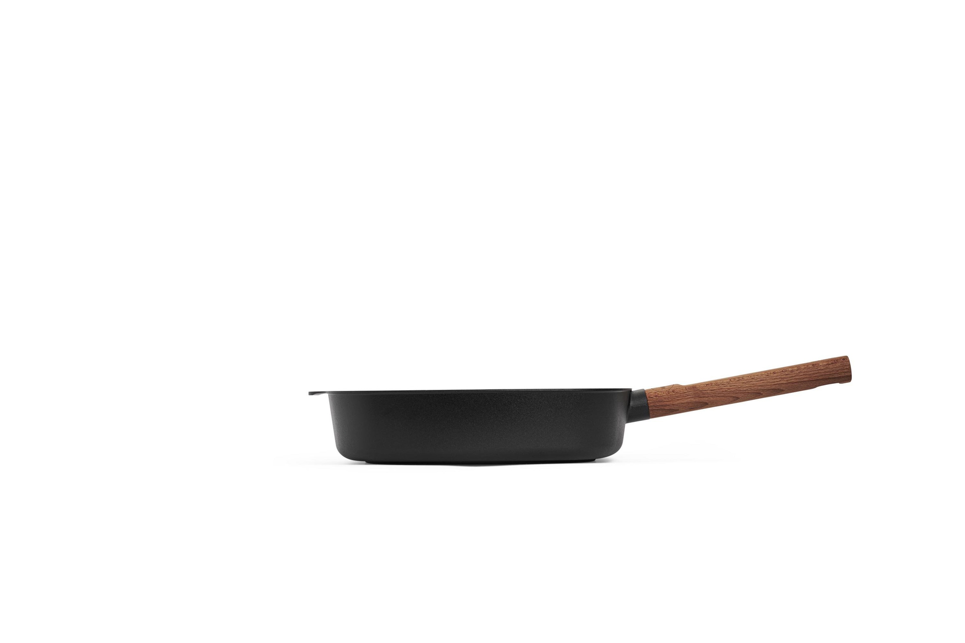 628WLCI-Q_Profile Eco Logic QXR Viereckpfanne mit Deckel, 2-tlg., 28 x 28 cm Seitenansicht | Holz - Fest