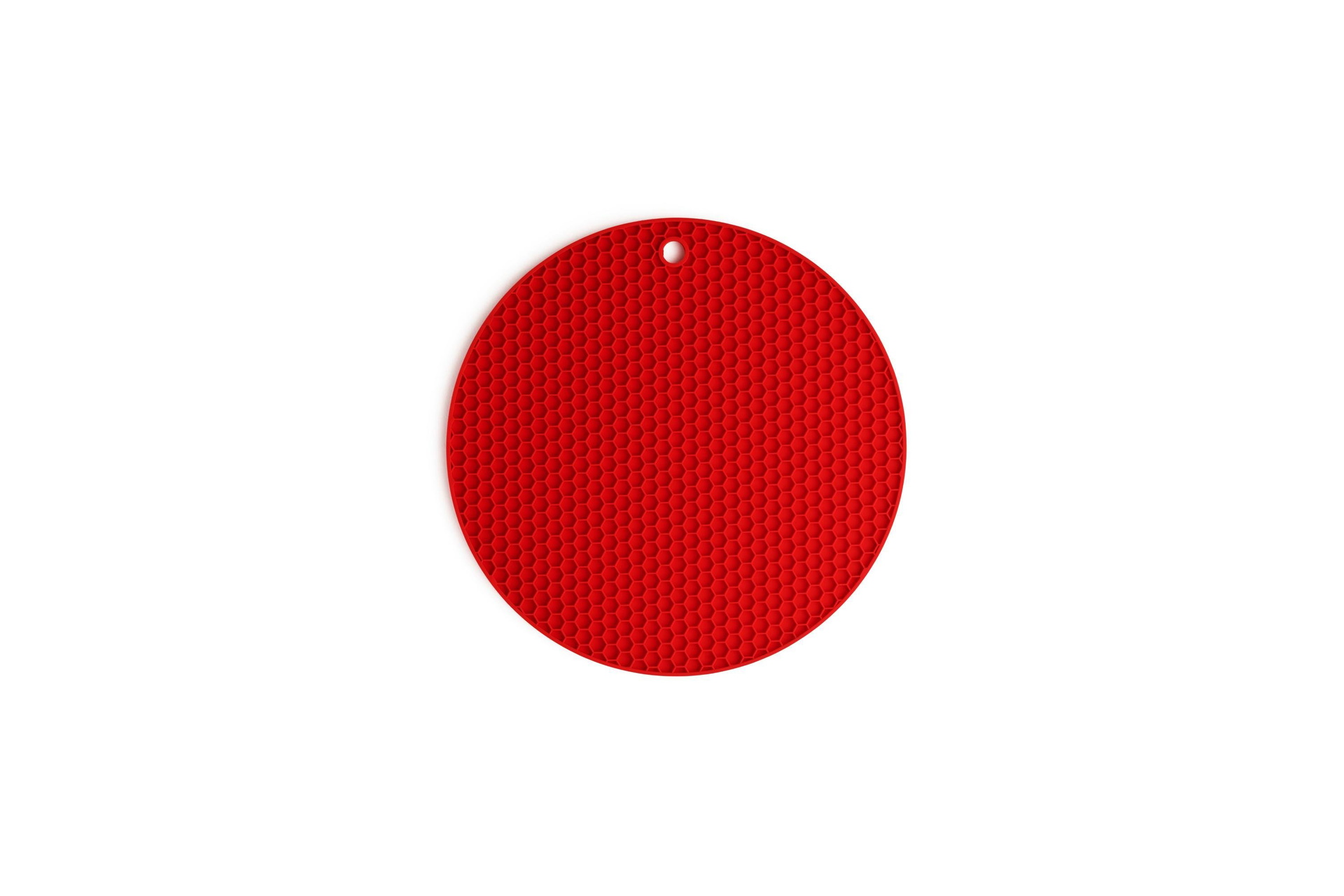 Silikon-Untersetzer mit Wabenstruktur, rund Draufsicht