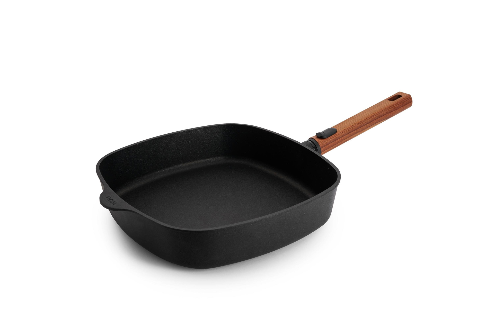 Eco Logic QXR Guss-Viereckpfanne Eco Logic QXR Guss-Viereckpfanne | Holz - Abnehmbar | 28 x 28 cm | Alle Herdarten inkl. Induktion