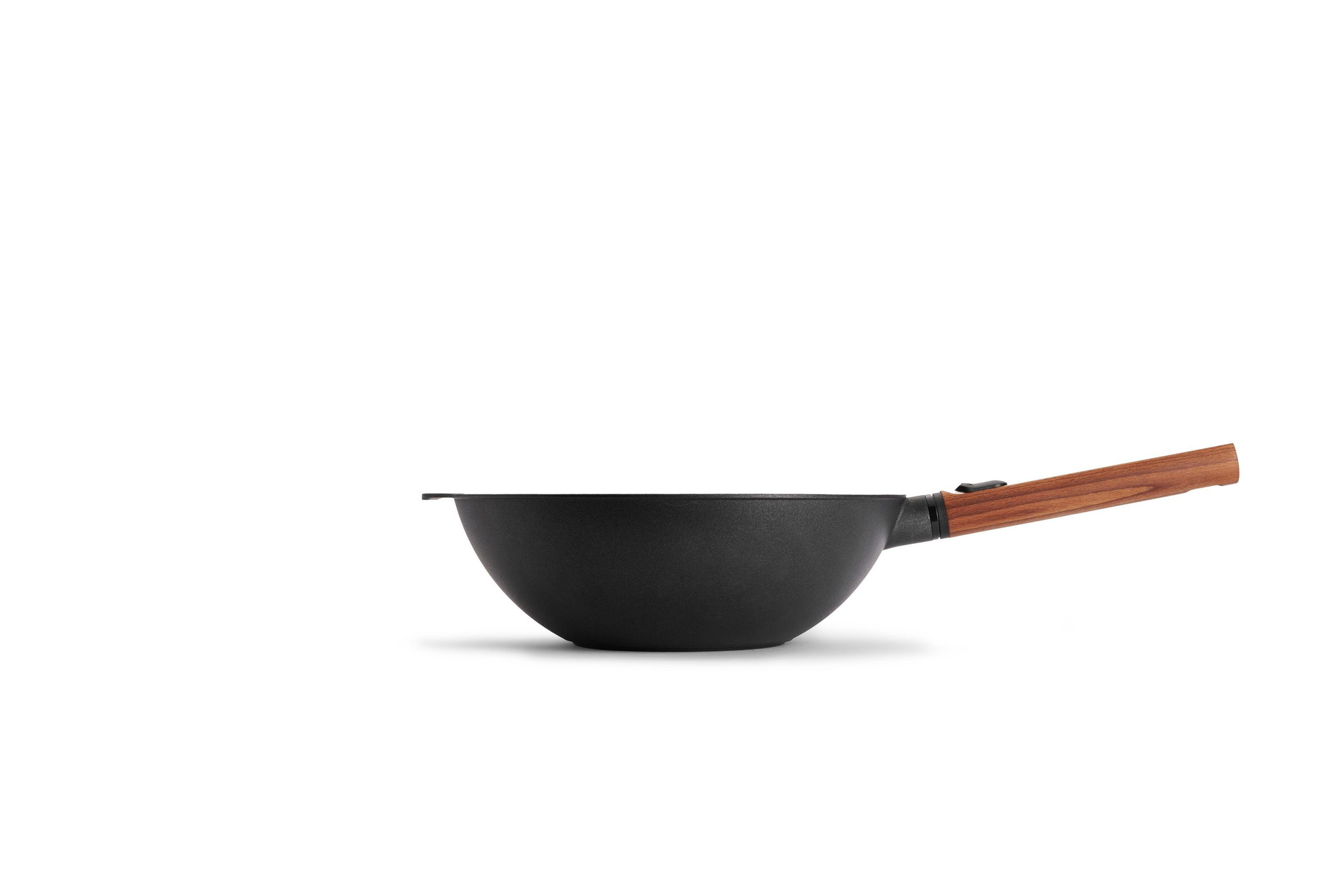 Eco Logic QXR Guss-Wok Eco Logic QXR Guss-Wok Seitenansicht | Holz - Abnehmbar | 28 cm | Alle Herdarten inkl. Induktion