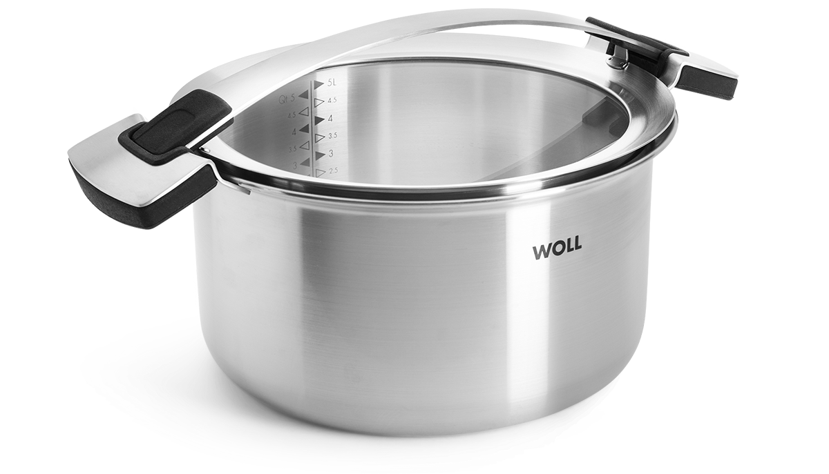 Runder Concept Pro Topf in der drei Seitenansicht.