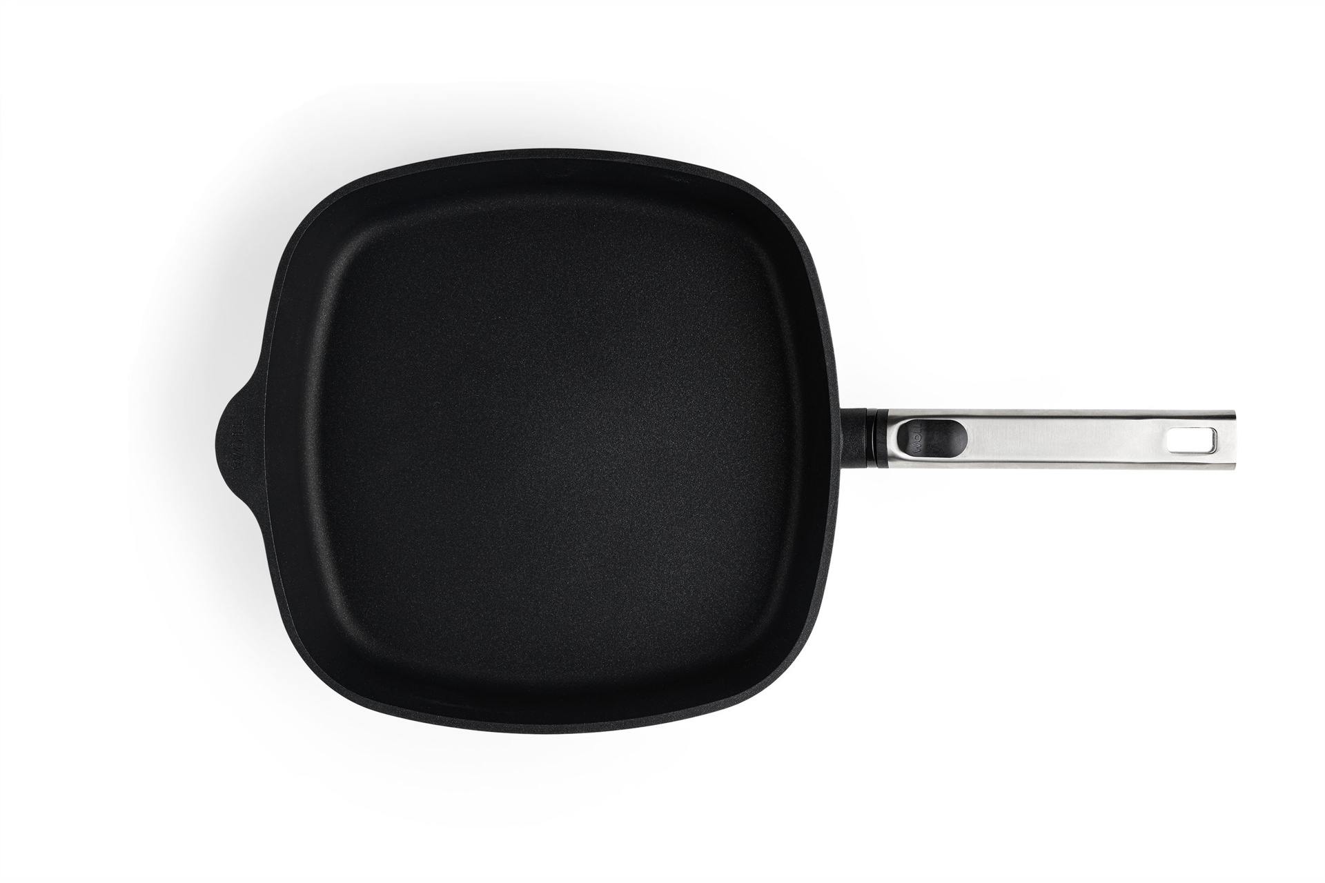 Logic XR Guss-Viereckpfanne Draufsicht | Edelstahl - Abnehmbar | Alle Herdarten inkl. Induktion | 28x28cm