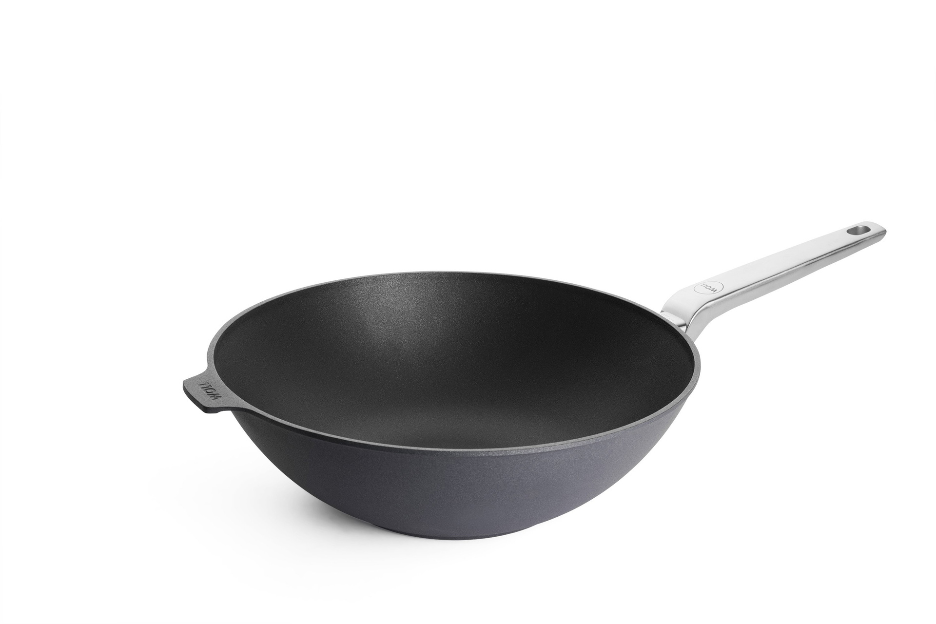 21032DLPI_3_quarter Diamond Lite Pro Guss-Wok- und Rührpfanne | Alle Herdarten inkl. Induktion | 32cm
