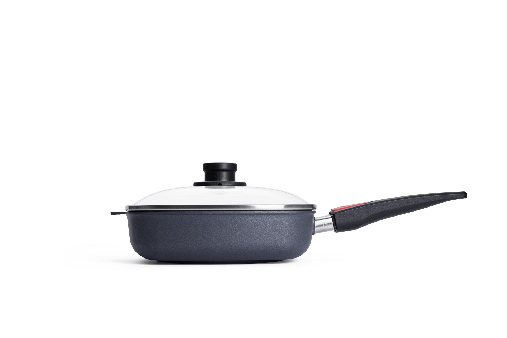 1624DPS_1624DPI_Lid_Profile Diamond Lite Viereck-Pfanne mit Deckel, 24 x 24 cm Seitenansicht